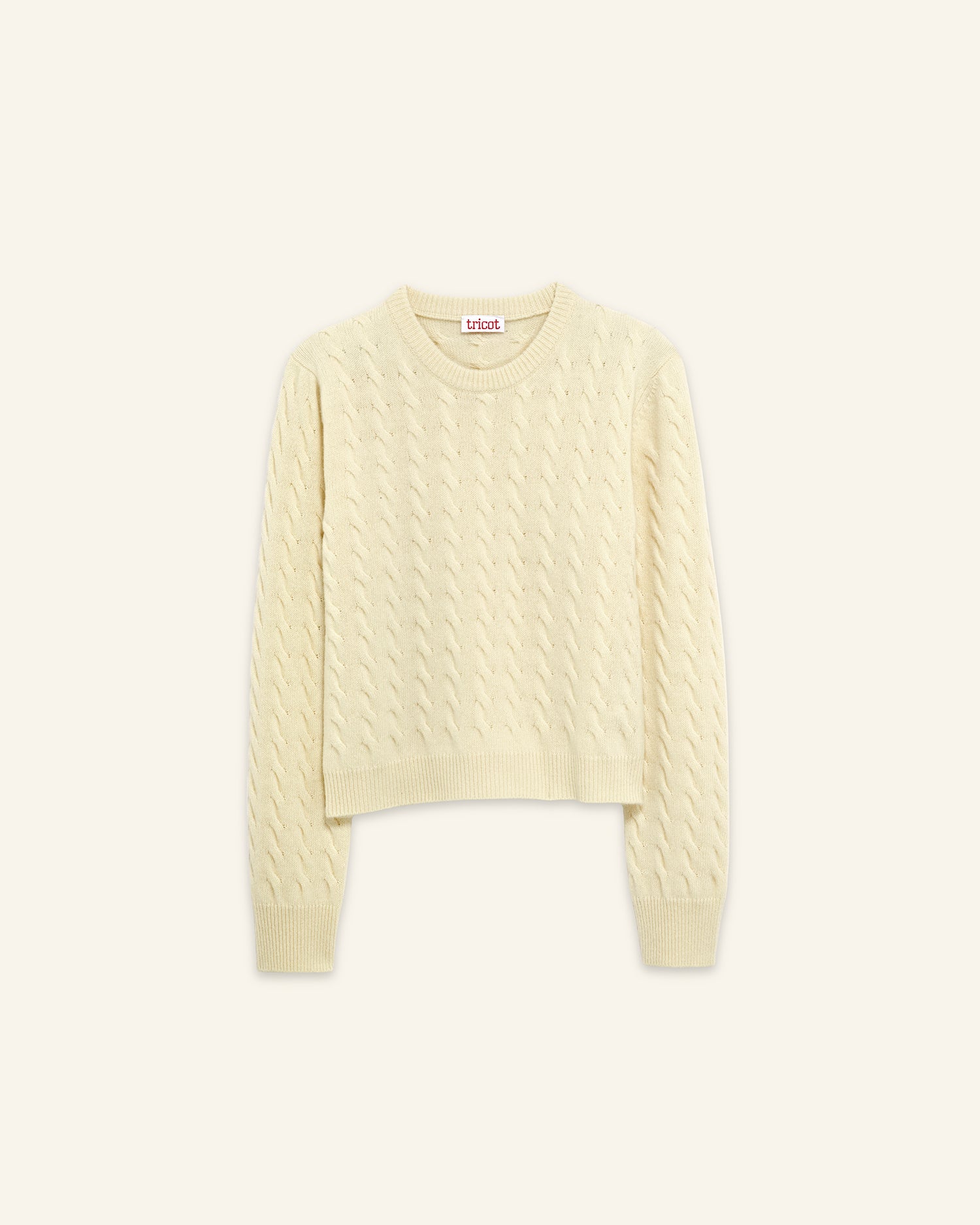 Col Rond Torsadé Blanc Femme