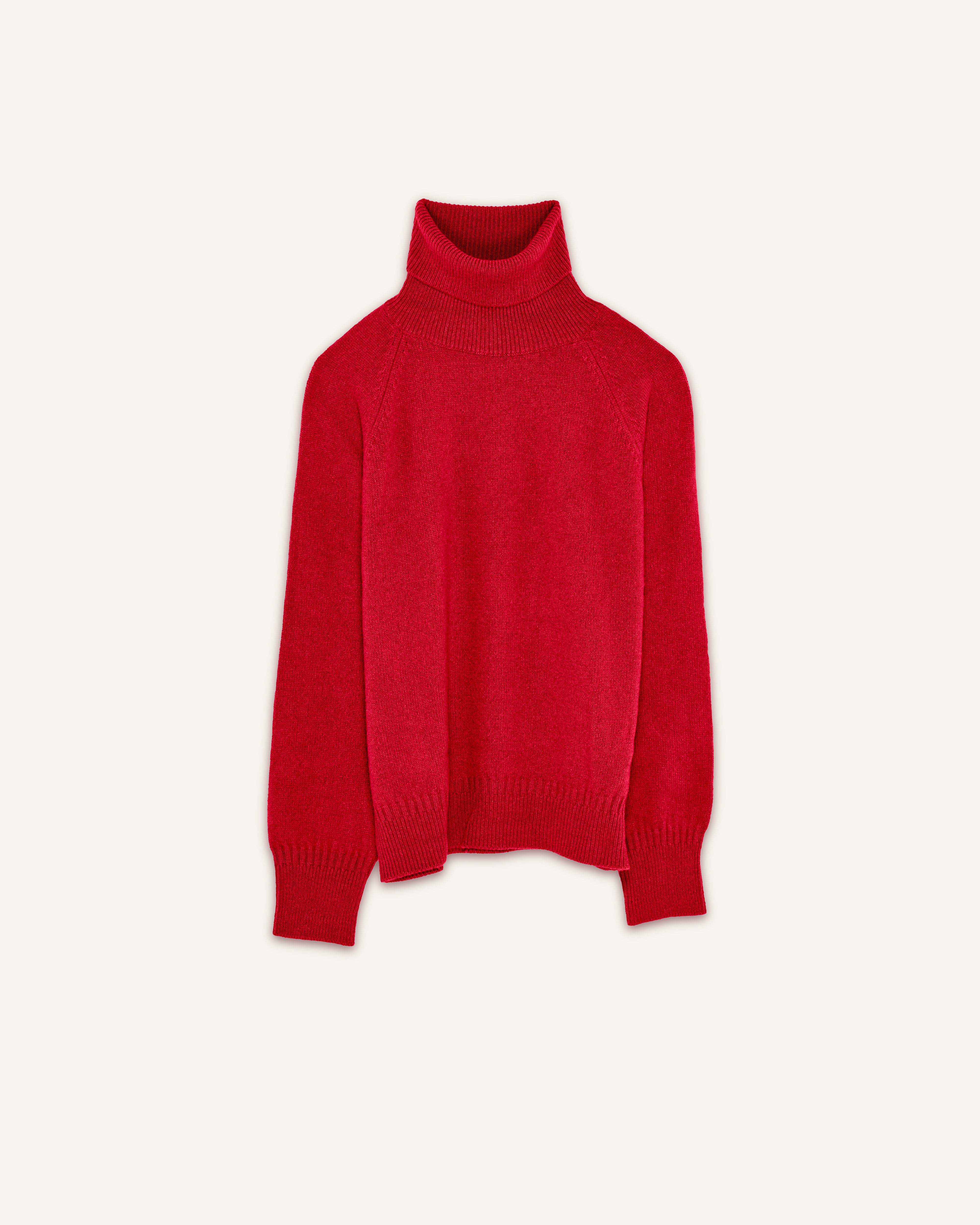 Women's Red cashmere turtleneck