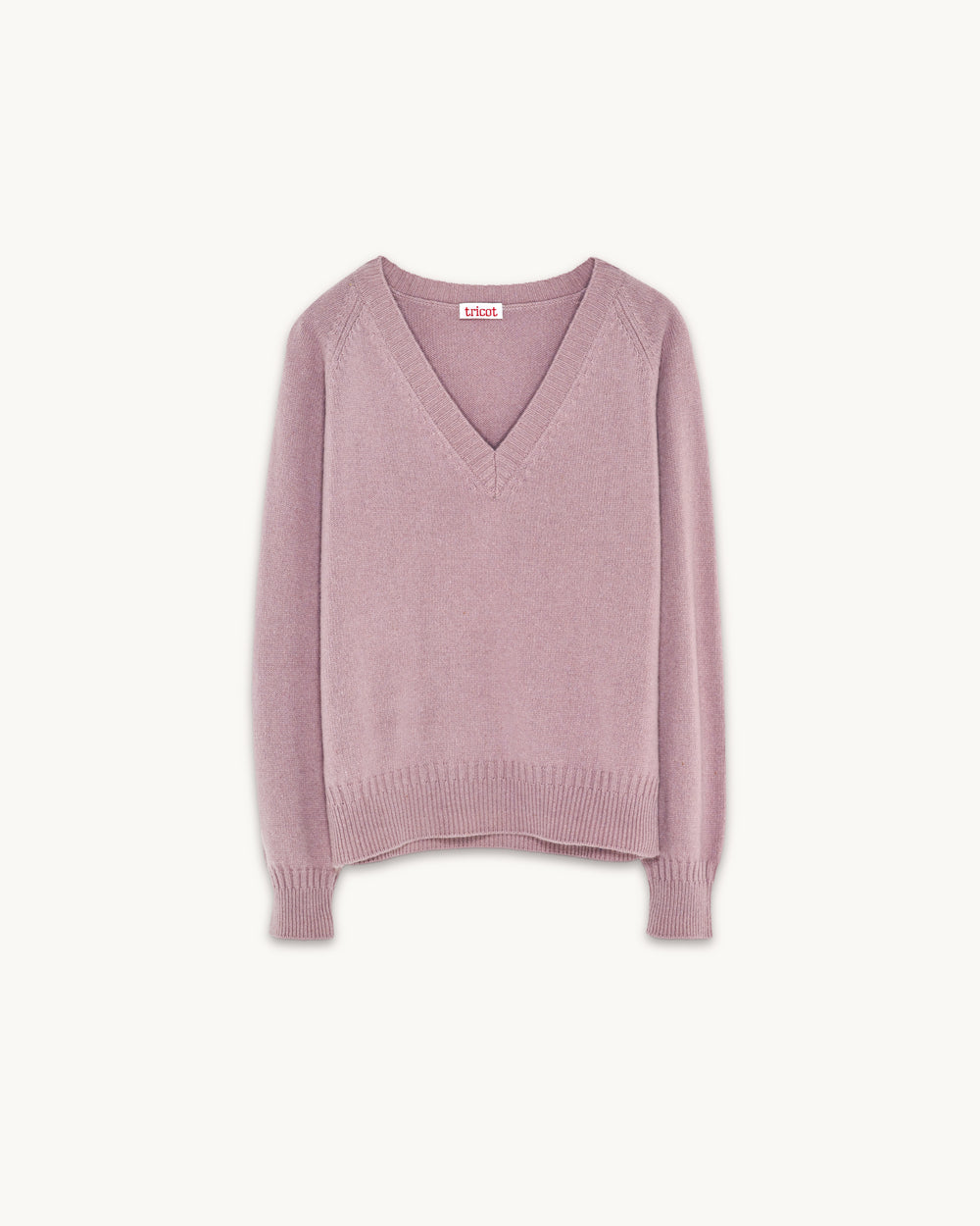 Col V en cachemire Pink Homme