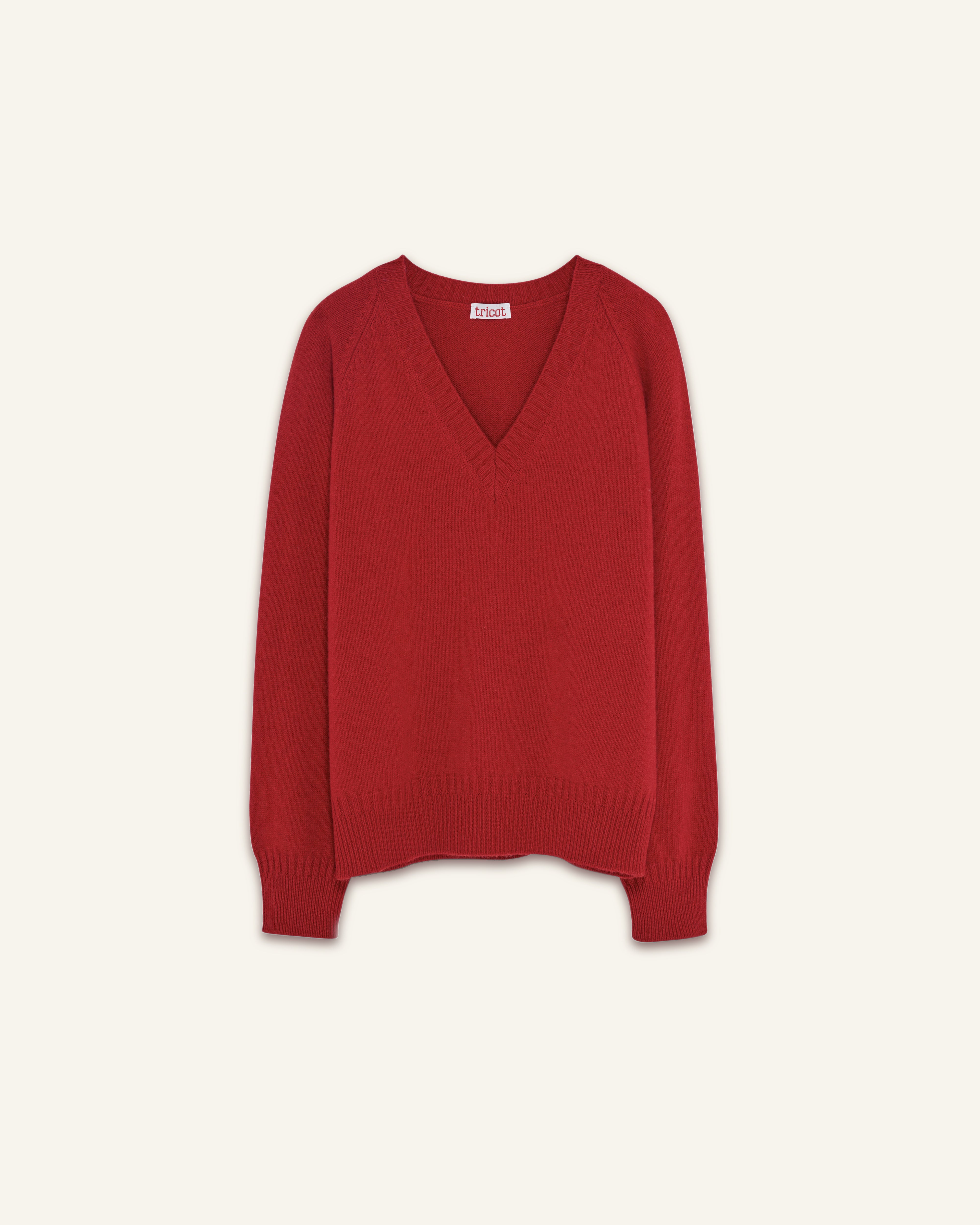 Women's cashmere V-neck 