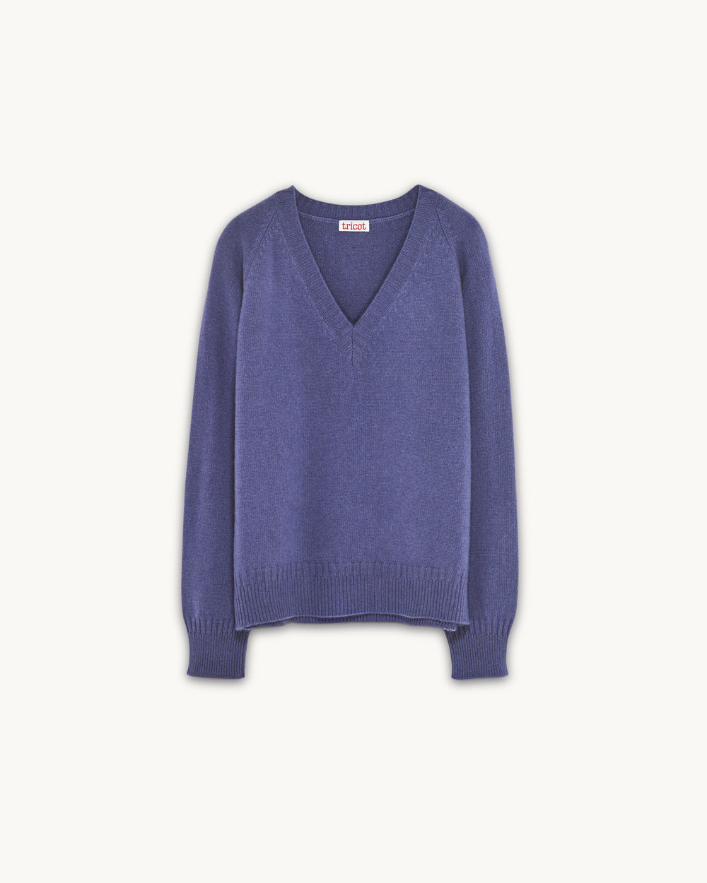 Col V en cachemire Violet Femme