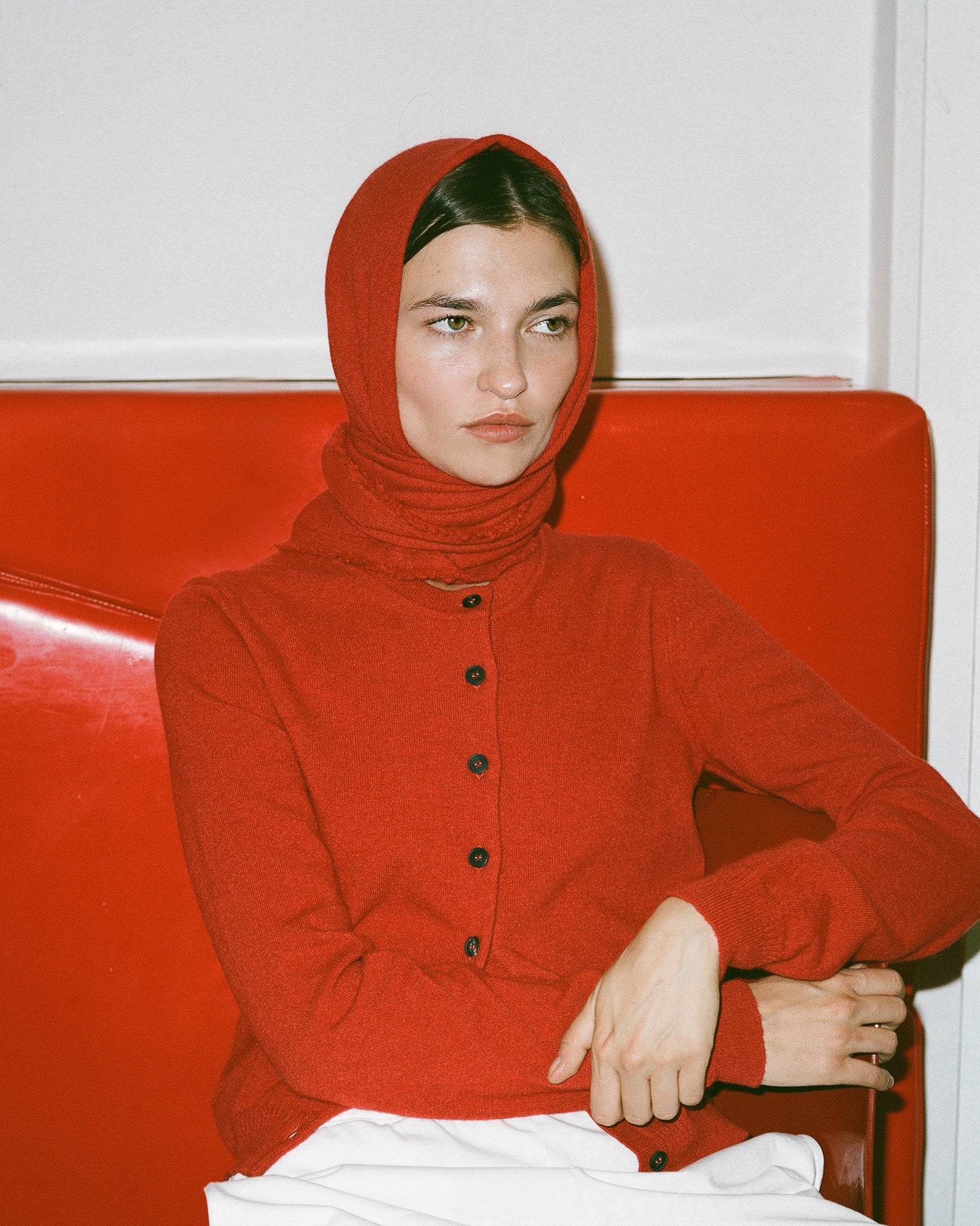 Women's off-white Cashmere polo | Tricot