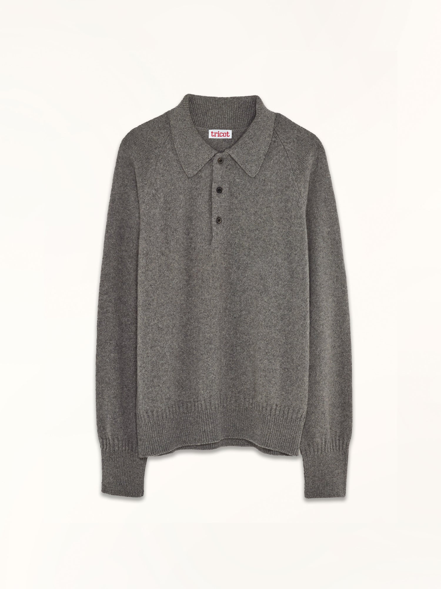 Polo en cachemire Gris Femme