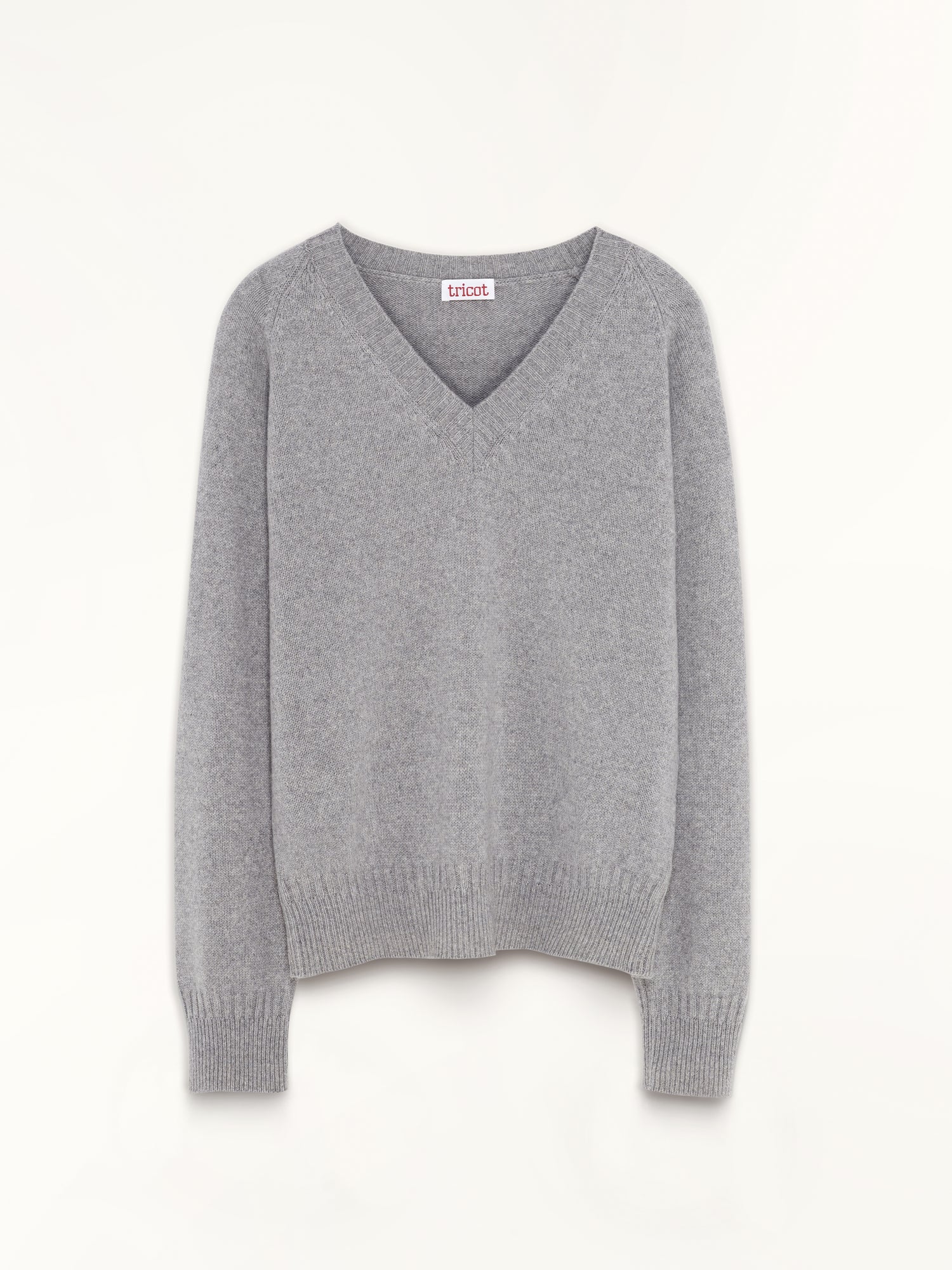 Men's gray Cashmere V-neck