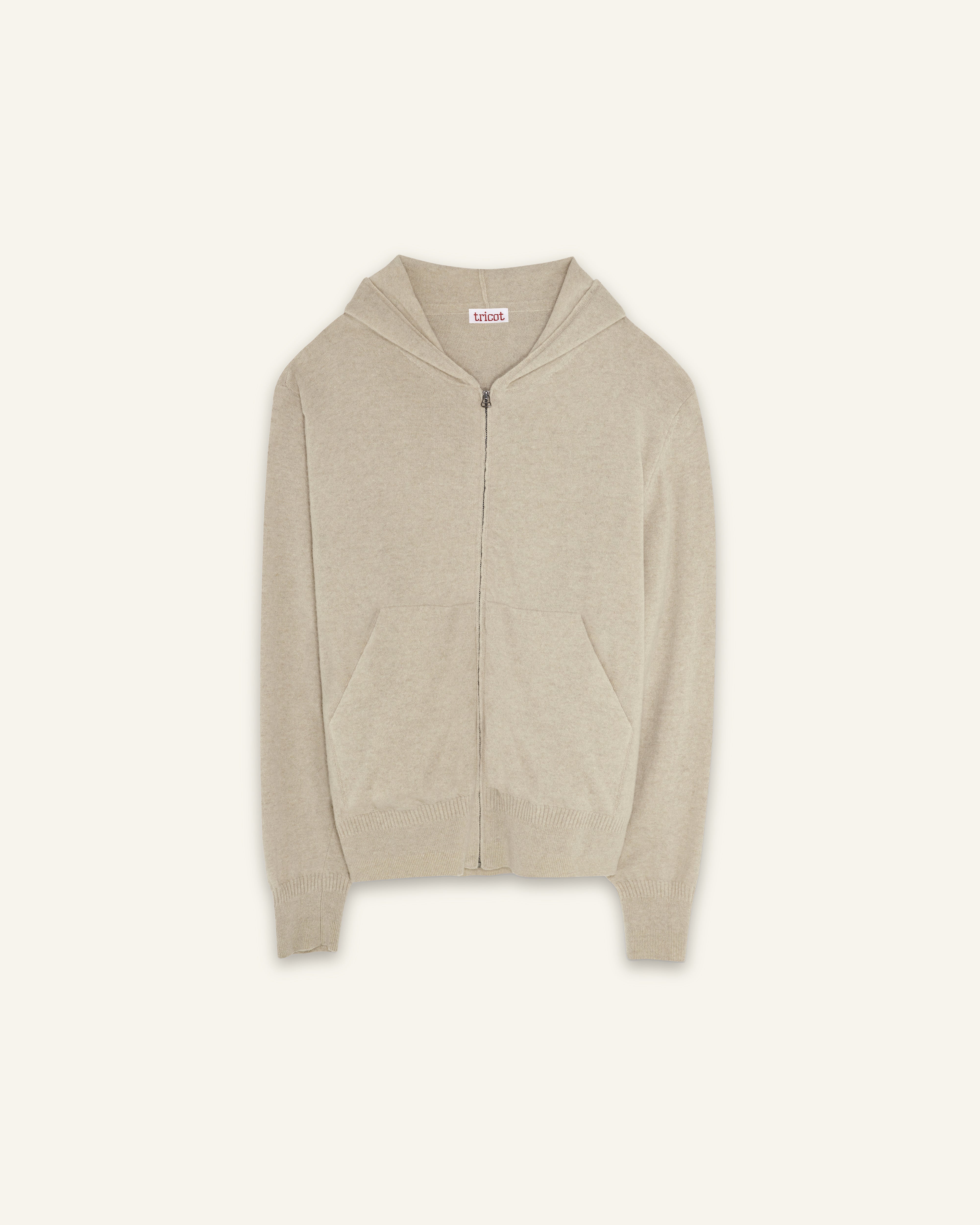 Hoodie cachemire léger Sable femme