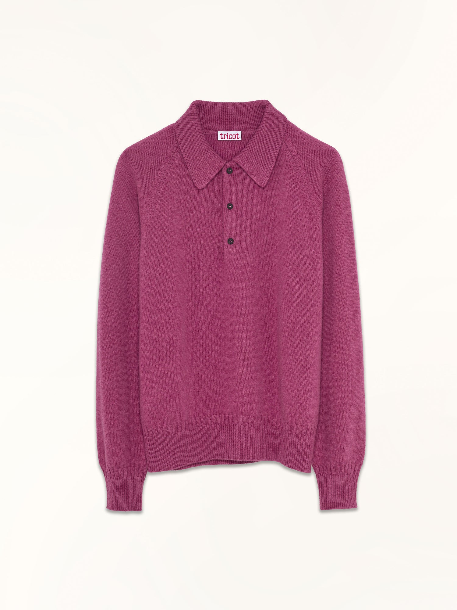 Men's Indian Pink cashmere polo