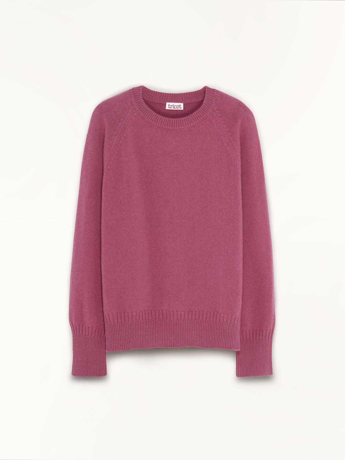 Men's crewneck cashmere sweater in Indian Pink
