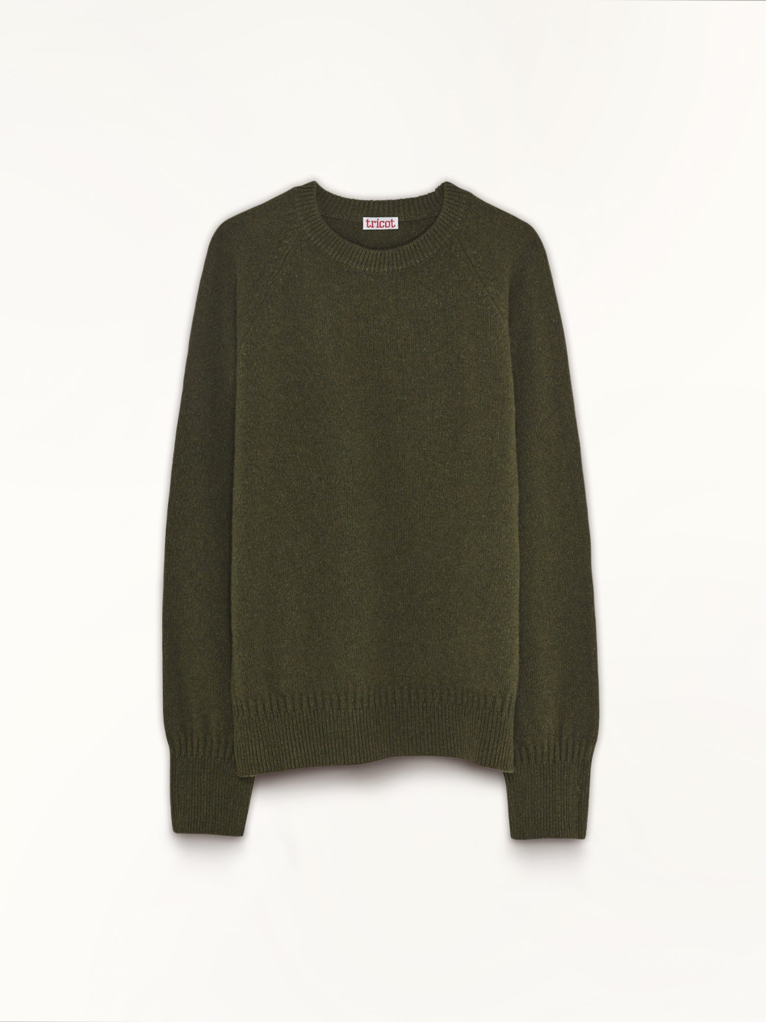 Women's Khaki Crewneck cashmere sweater