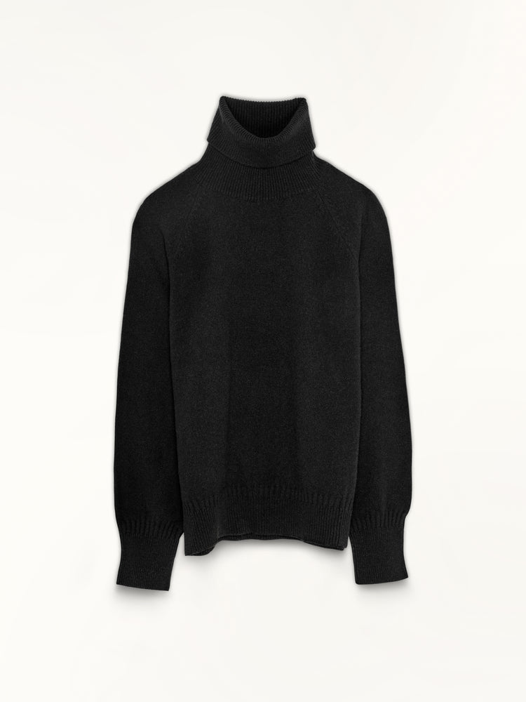 Tactleneck Women's Black Cashmere turtleneck – Tricot