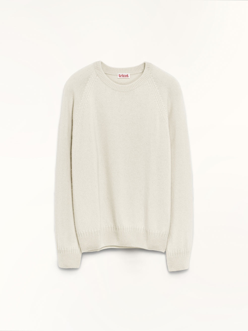 Pull col rond en cachemire Blanc Homme