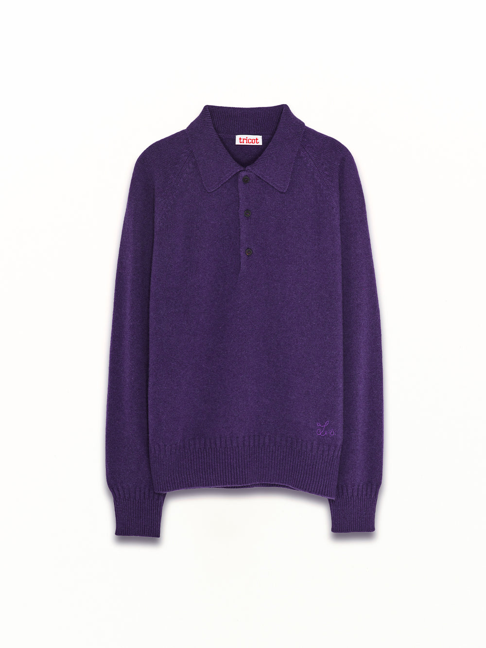 Men's Leo Purple Cashmere Polo Shirt