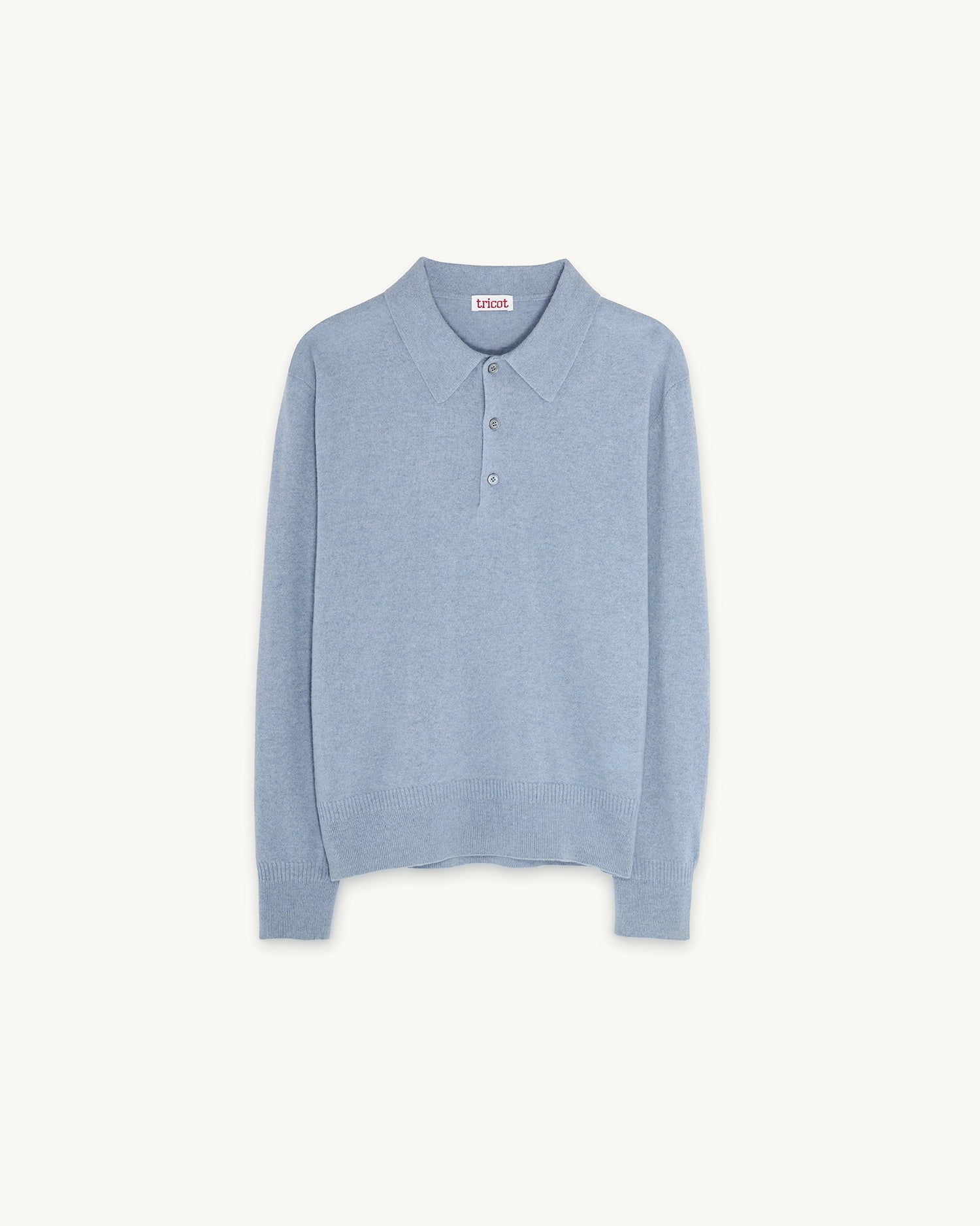 Women's Lightweight Cashmere Polo – Sky Blue | Tricot