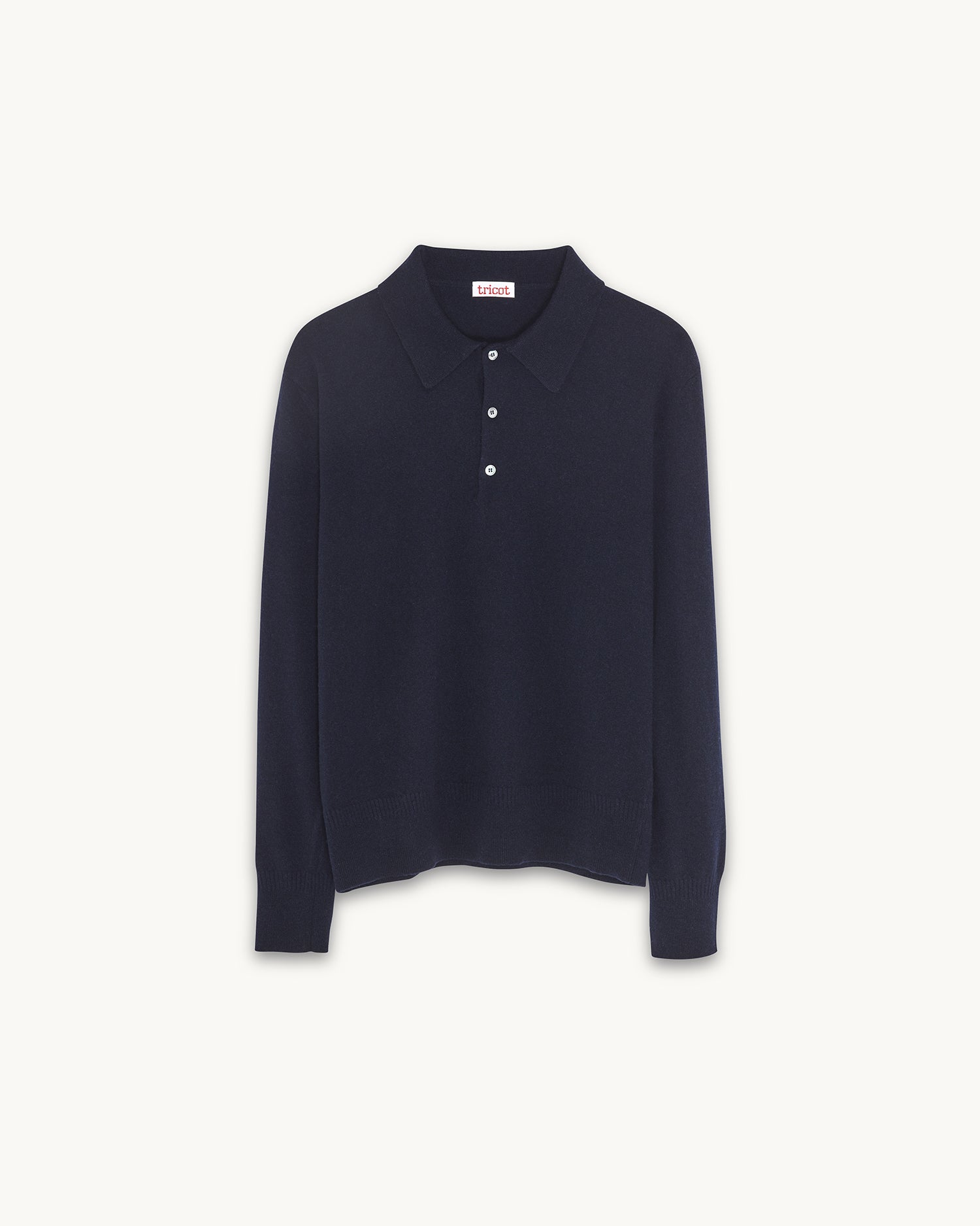 Women’s Lightweight Cashmere Polo – Dark Navy