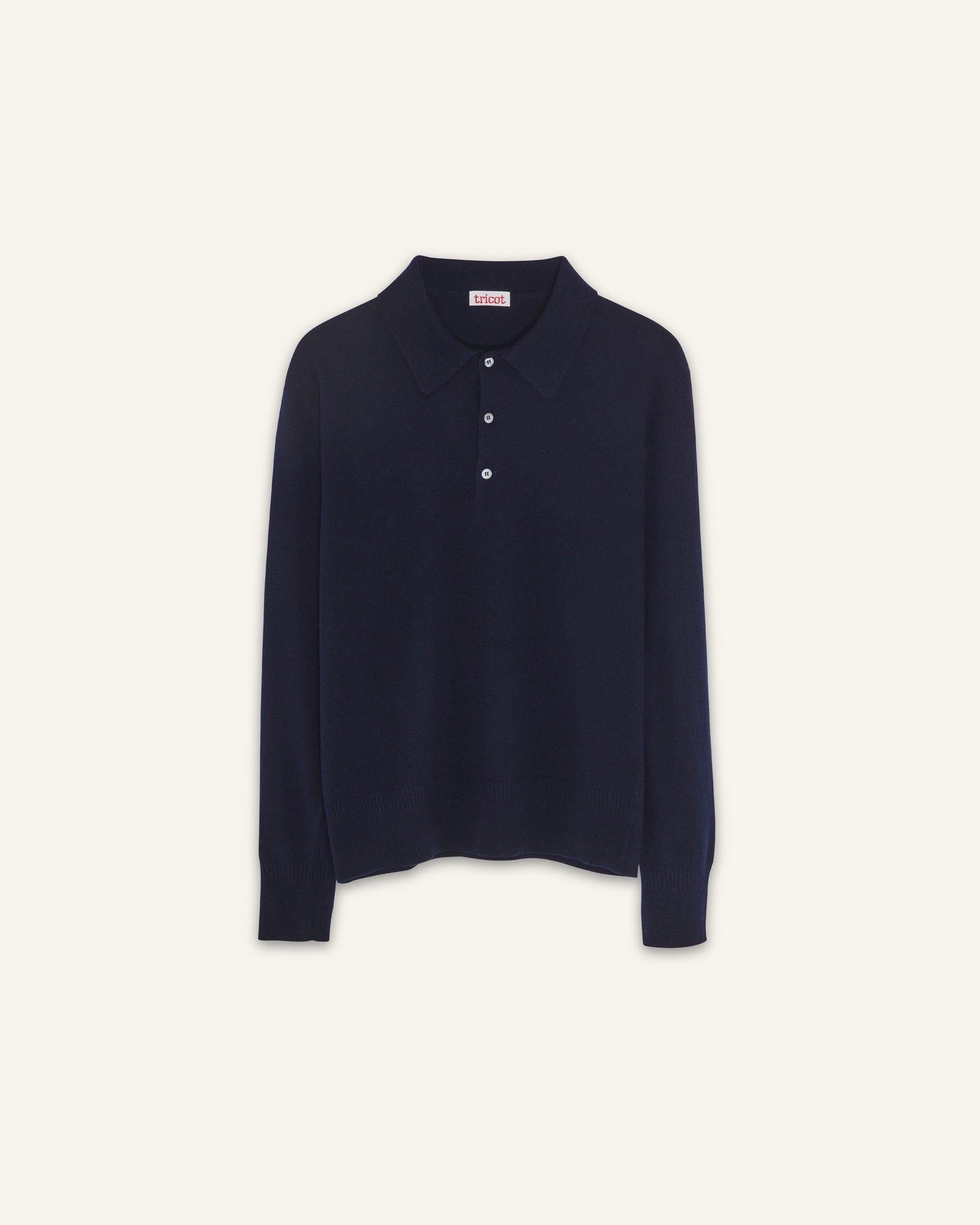 Polo cachemire léger Marine foncé homme