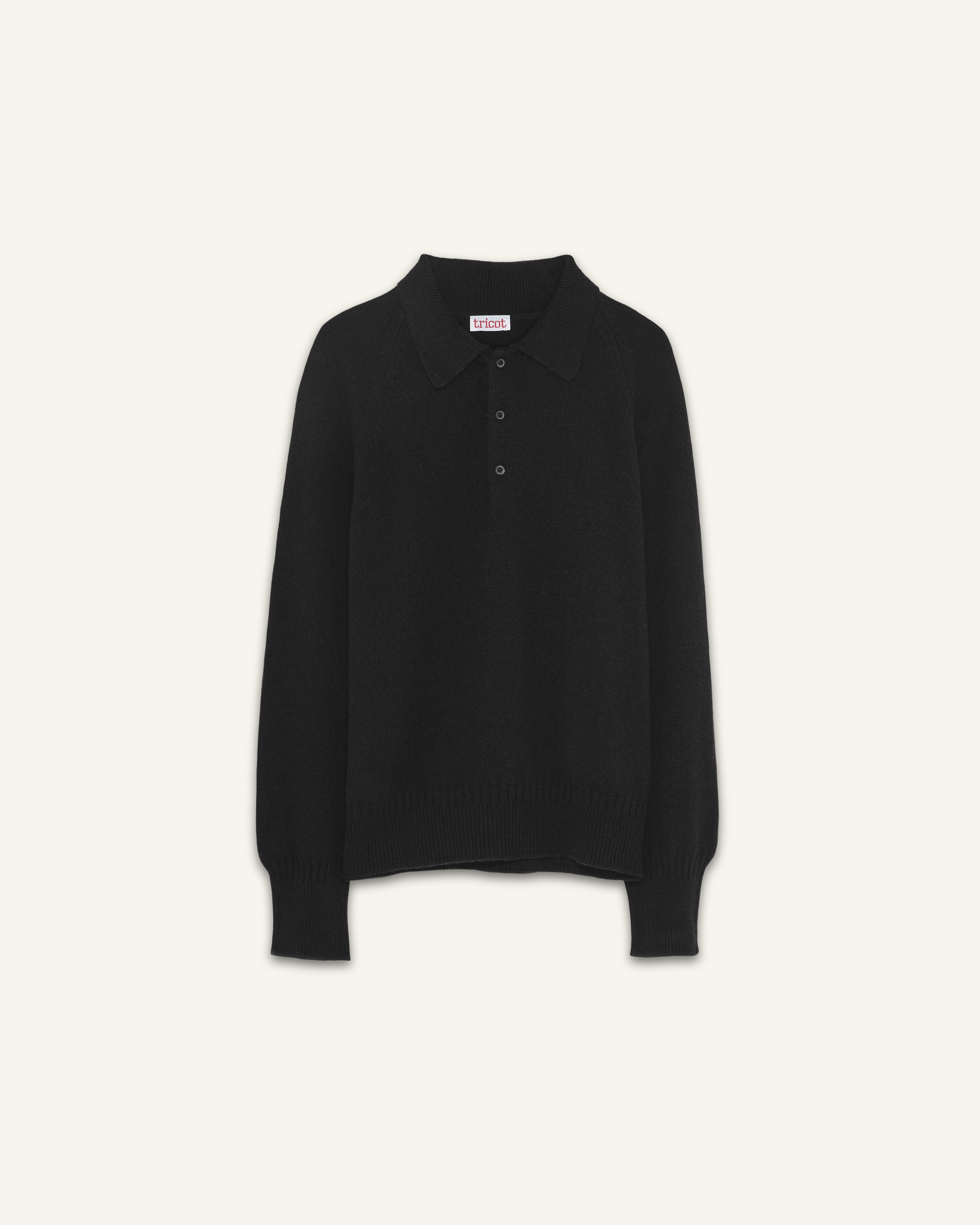 Polo en cachemire Noir Homme