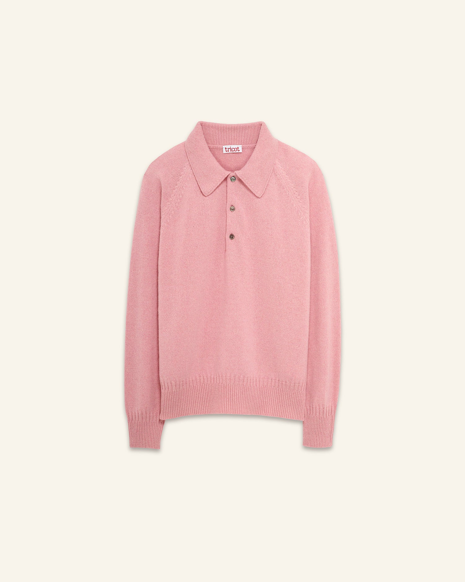 Men's Indian Pink cashmere polo
