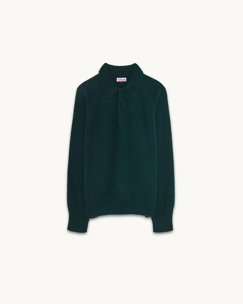 Polo en cachemire Vert Femme