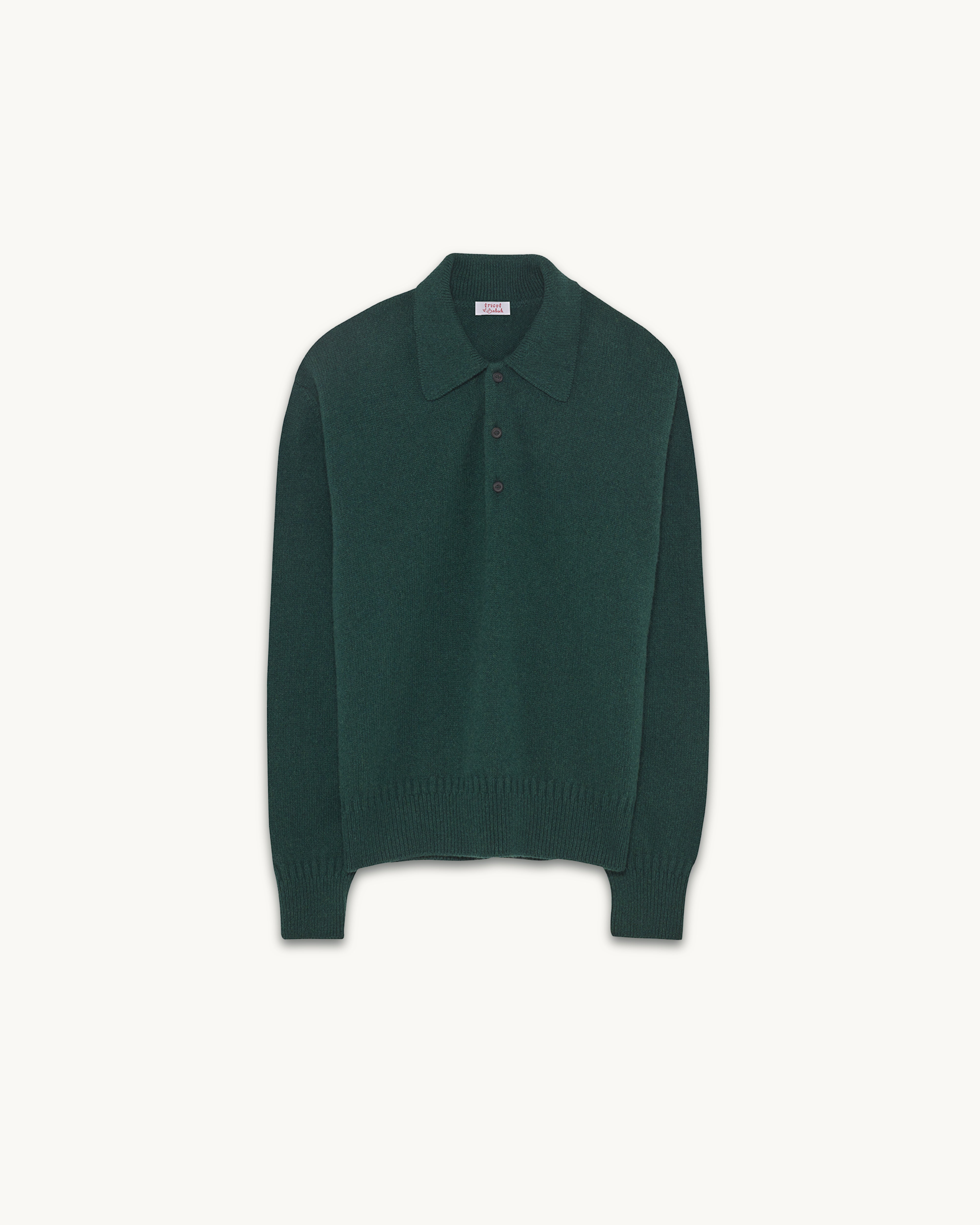Polo en cachemire Vert Tricot x Sabah Femme