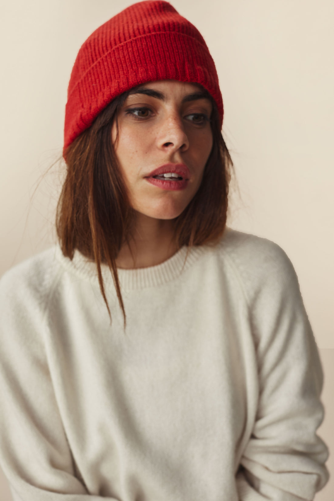 Women's Red Cashmere hat