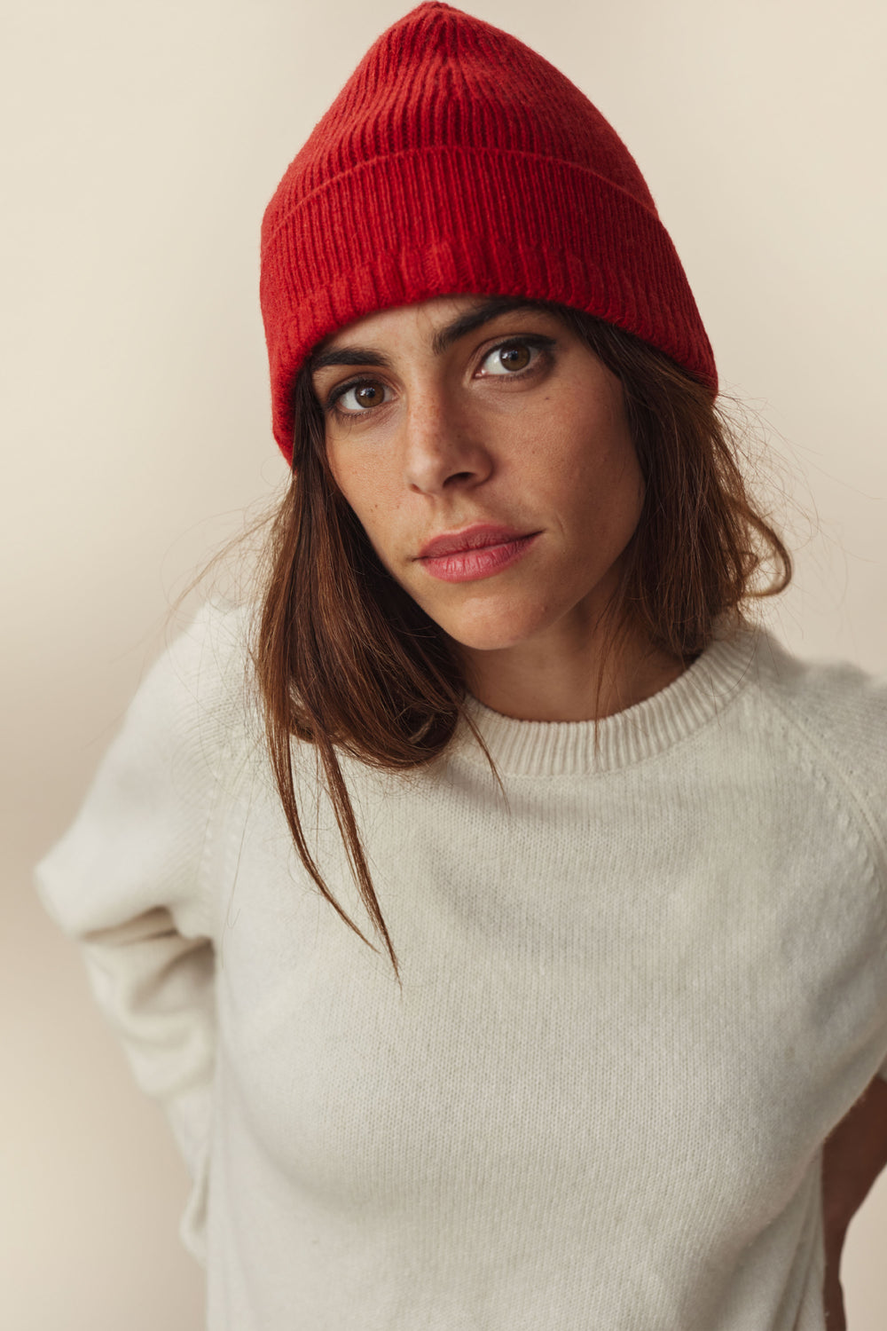 Women's Red Cashmere hat
