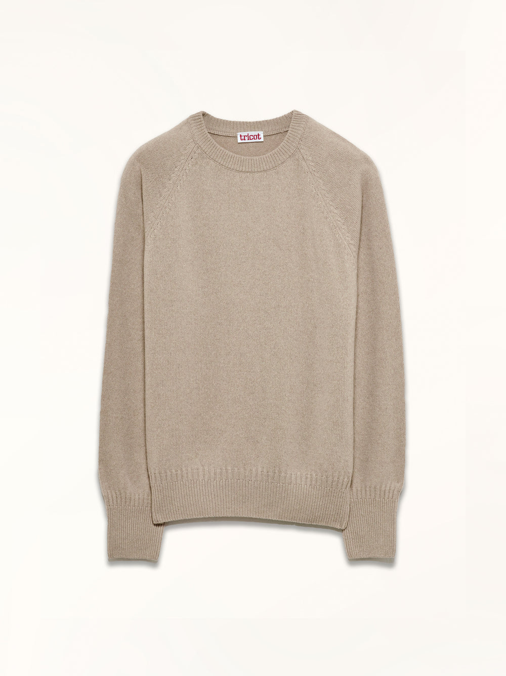 Pull col rond en cachemire Sable Homme