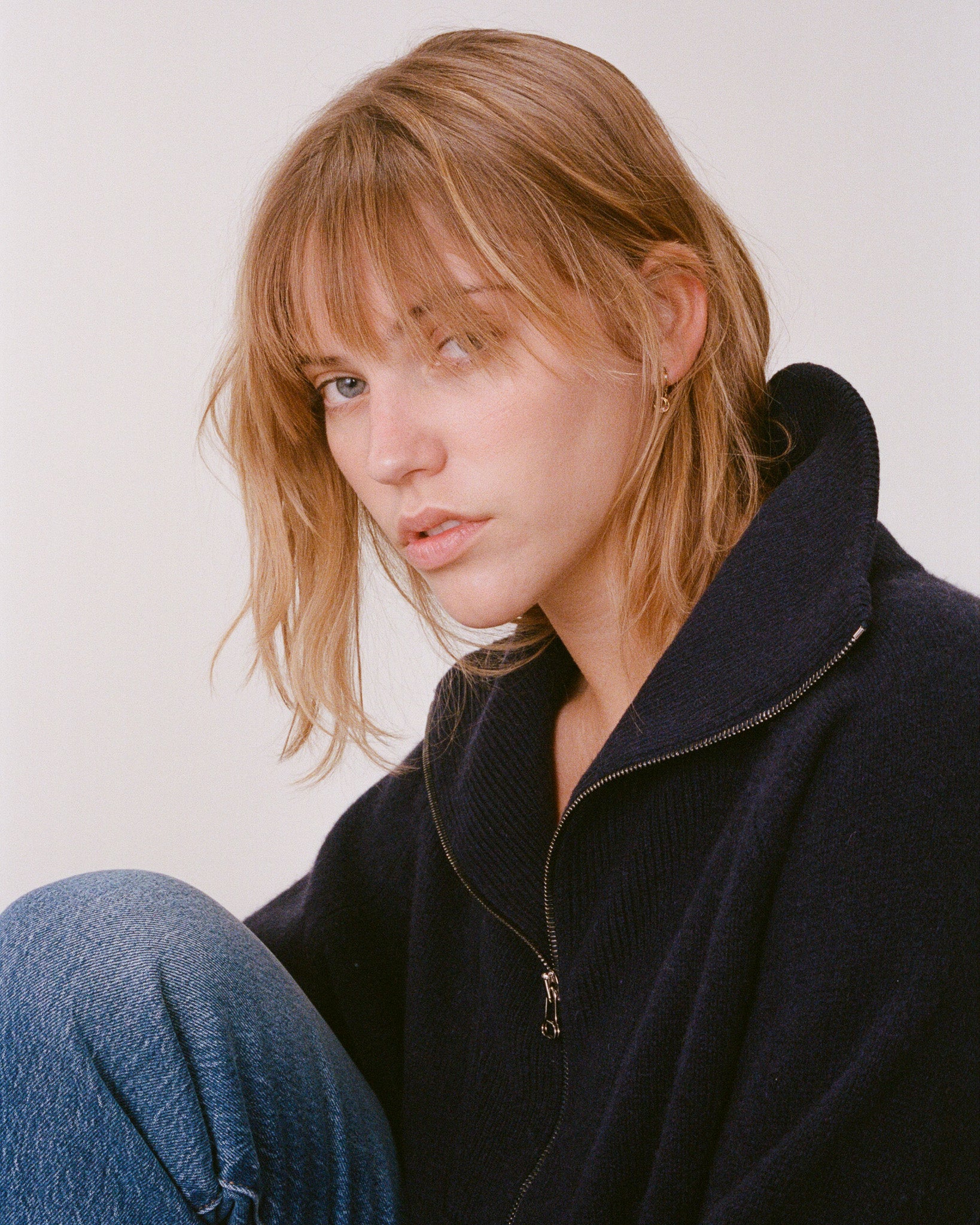 LEONARD PARIS　 Vネック トップス Women's Cashmere Quarter-Zip Sweaters – Made in Venice | Tricot