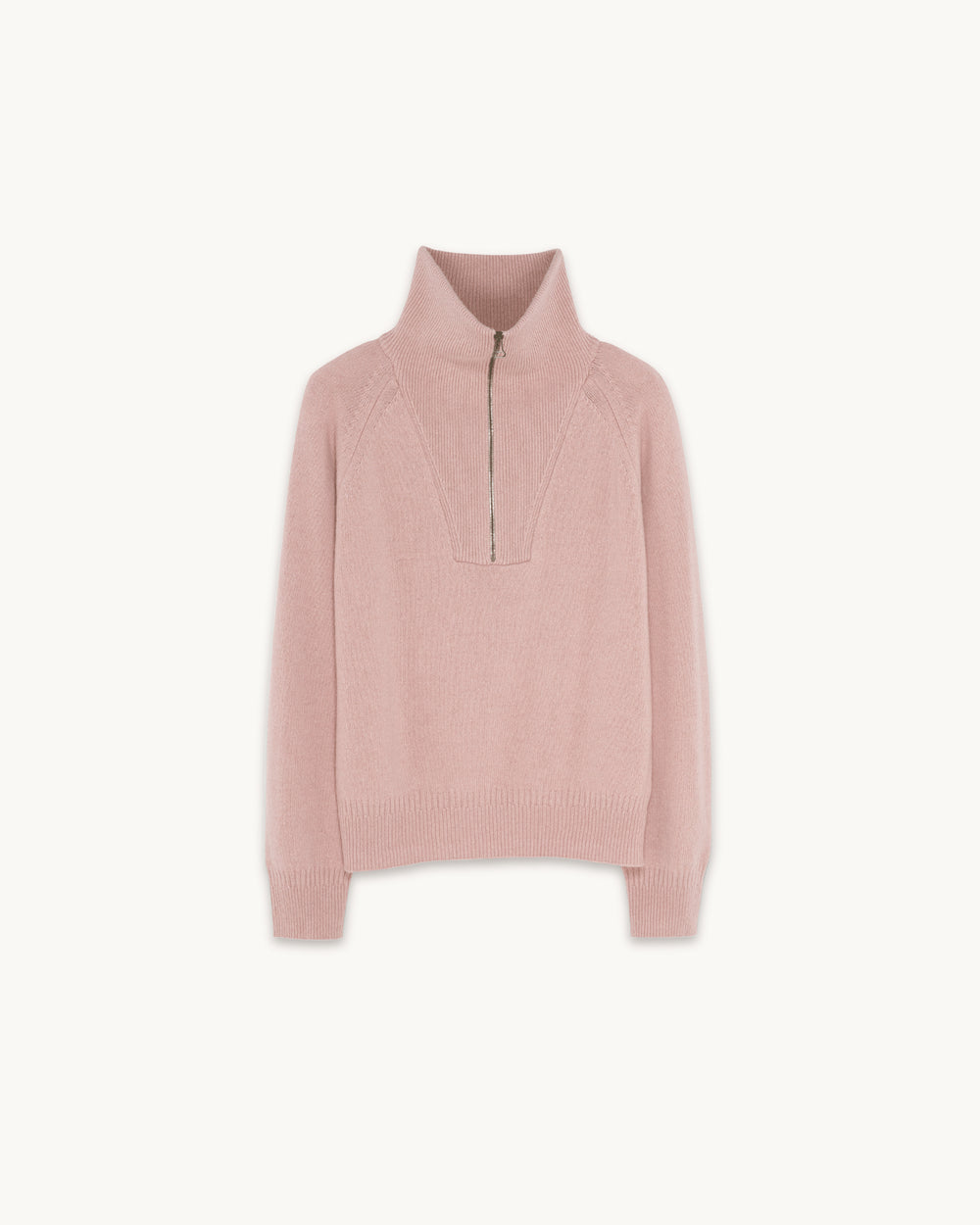 Pull col zippé en cachemire Nude Femme