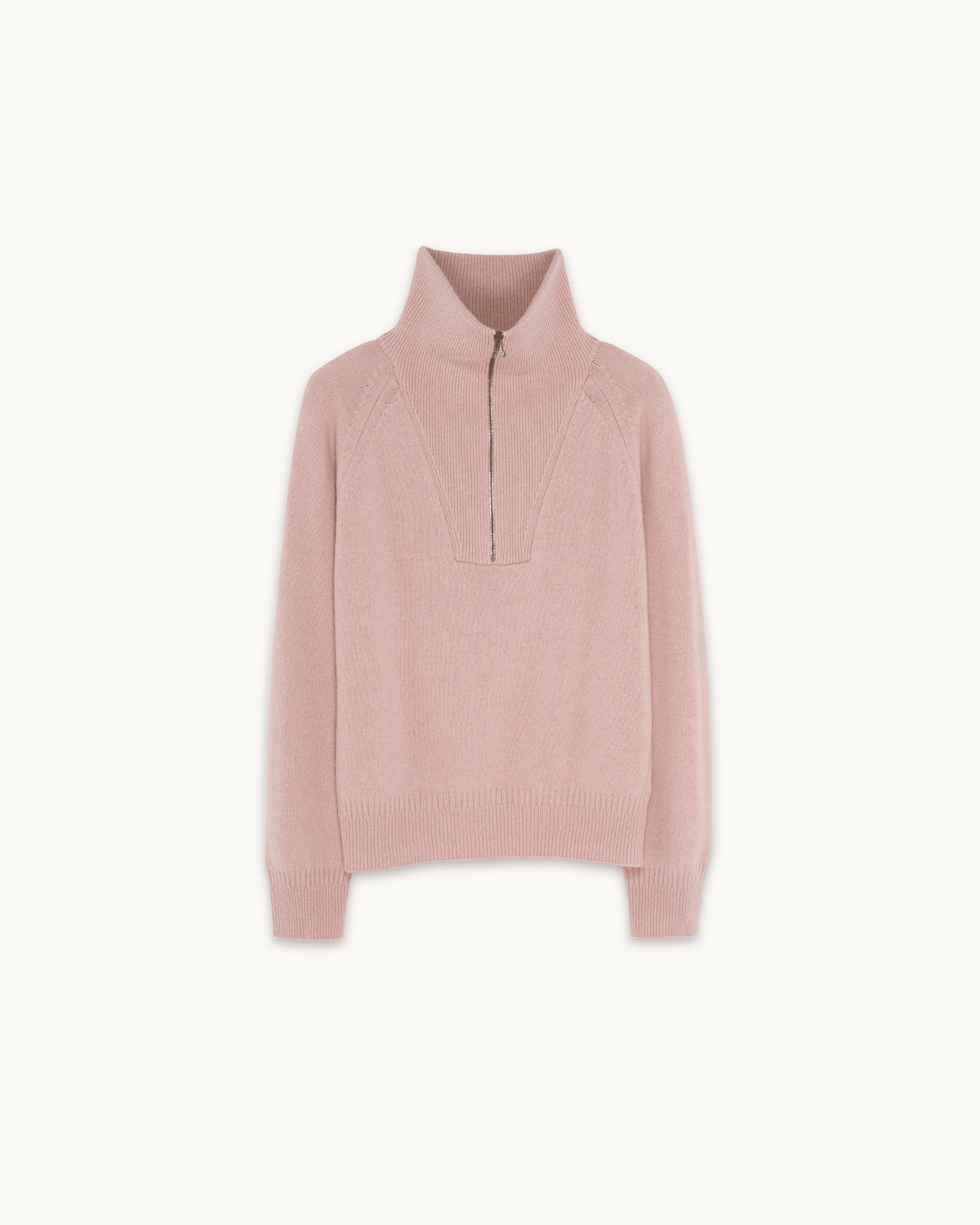 Pull col zippé en cachemire Nude Femme