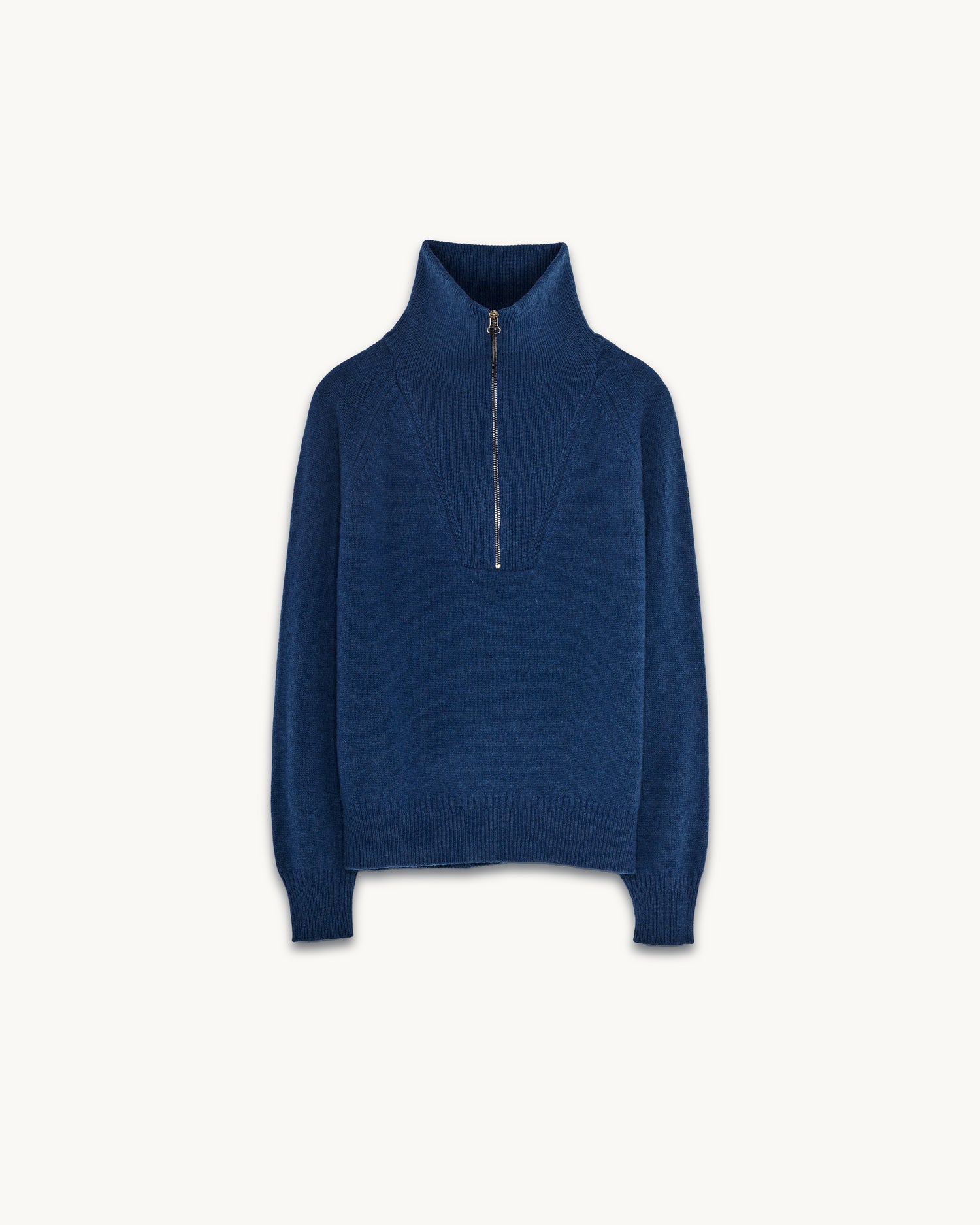 Men's Ocean Cashmere Zip Collar Sweater