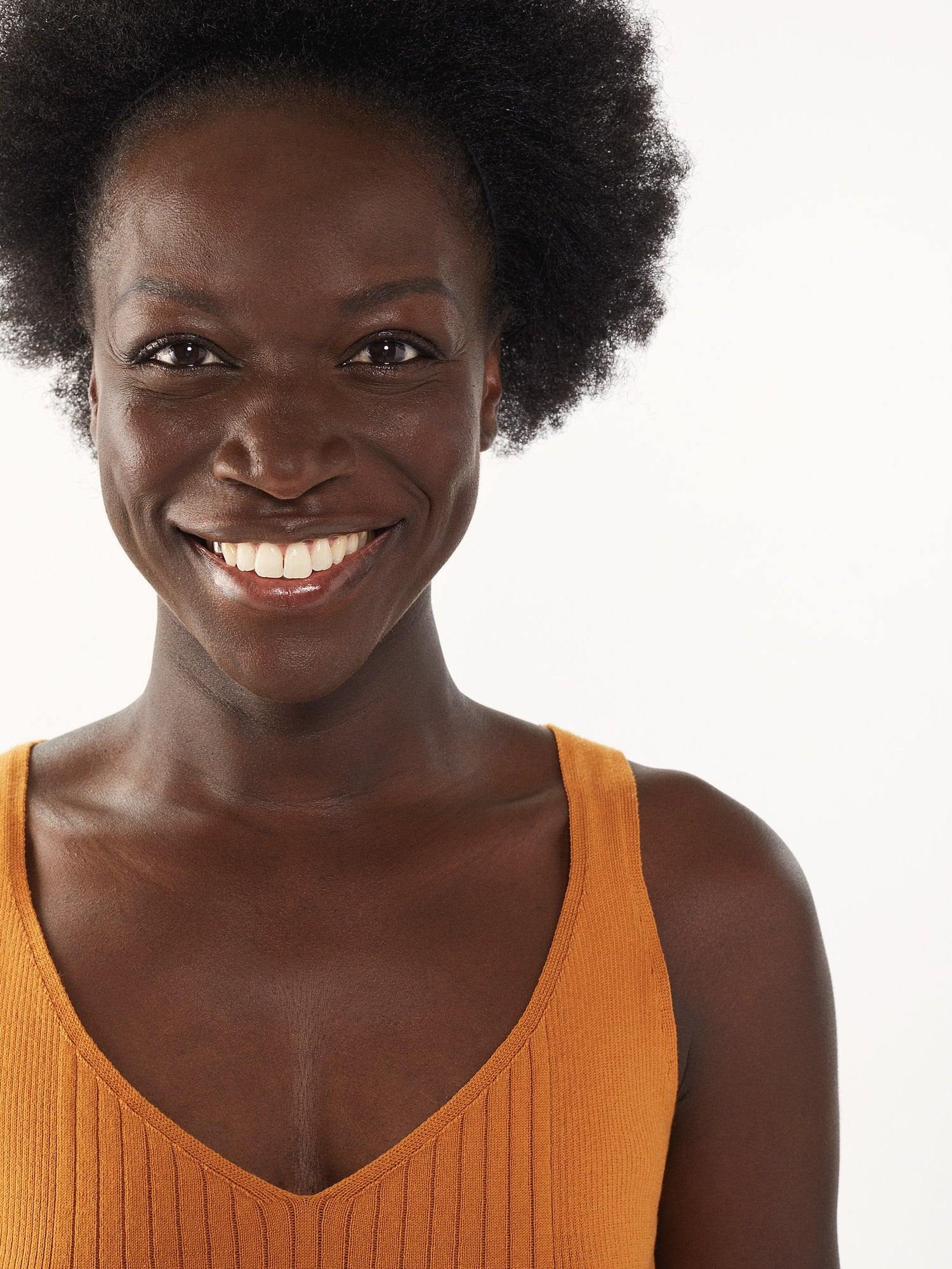 Débardeur fin en coton bio Ocre pour femmes