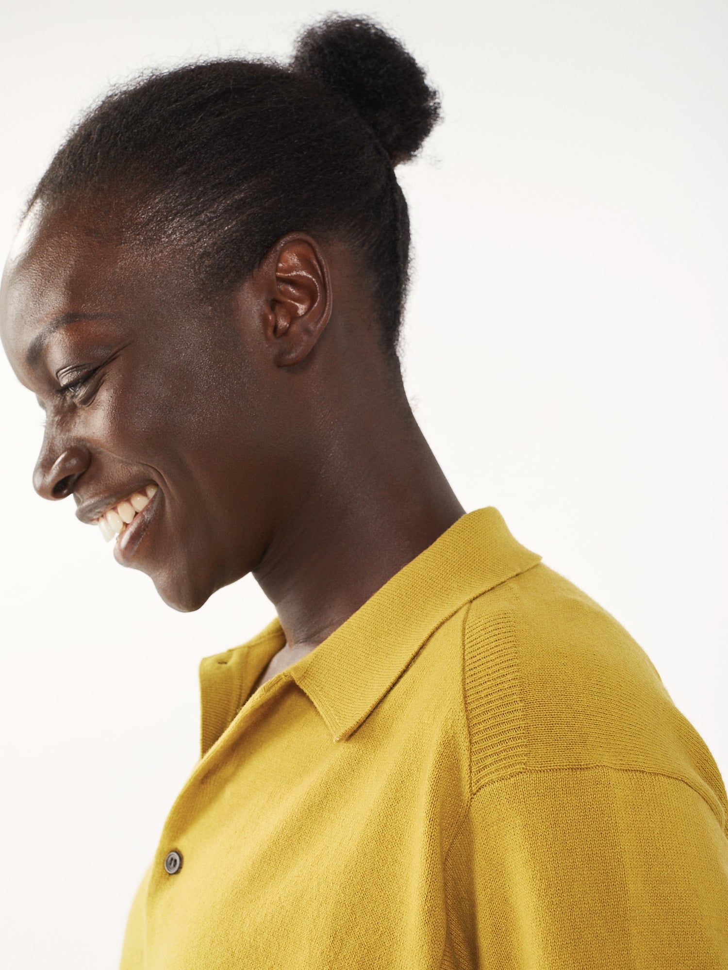 Women’s Yellow Recycled Cashmere & Cotton Polo