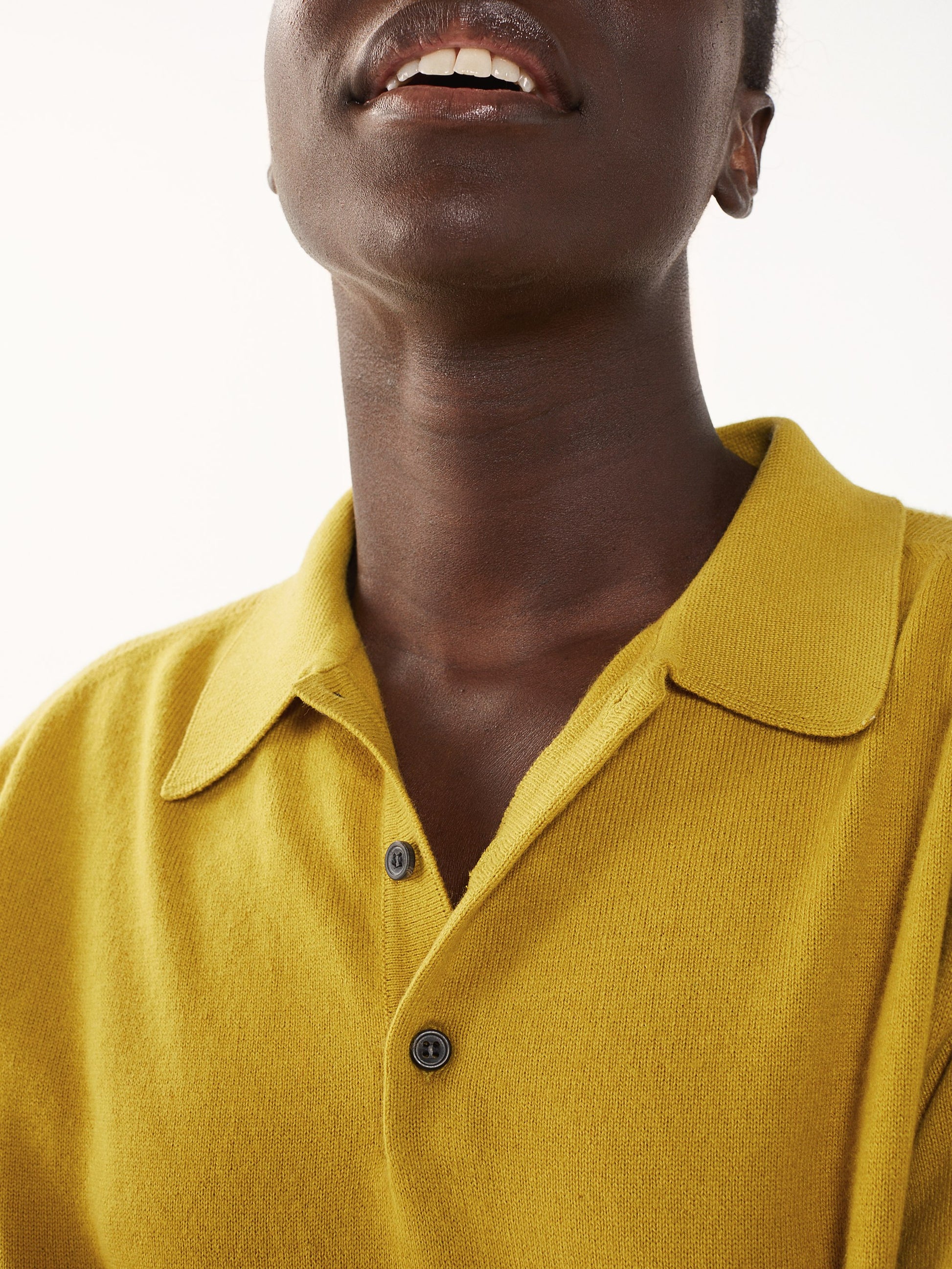 Women’s Yellow Recycled Cashmere & Cotton Polo