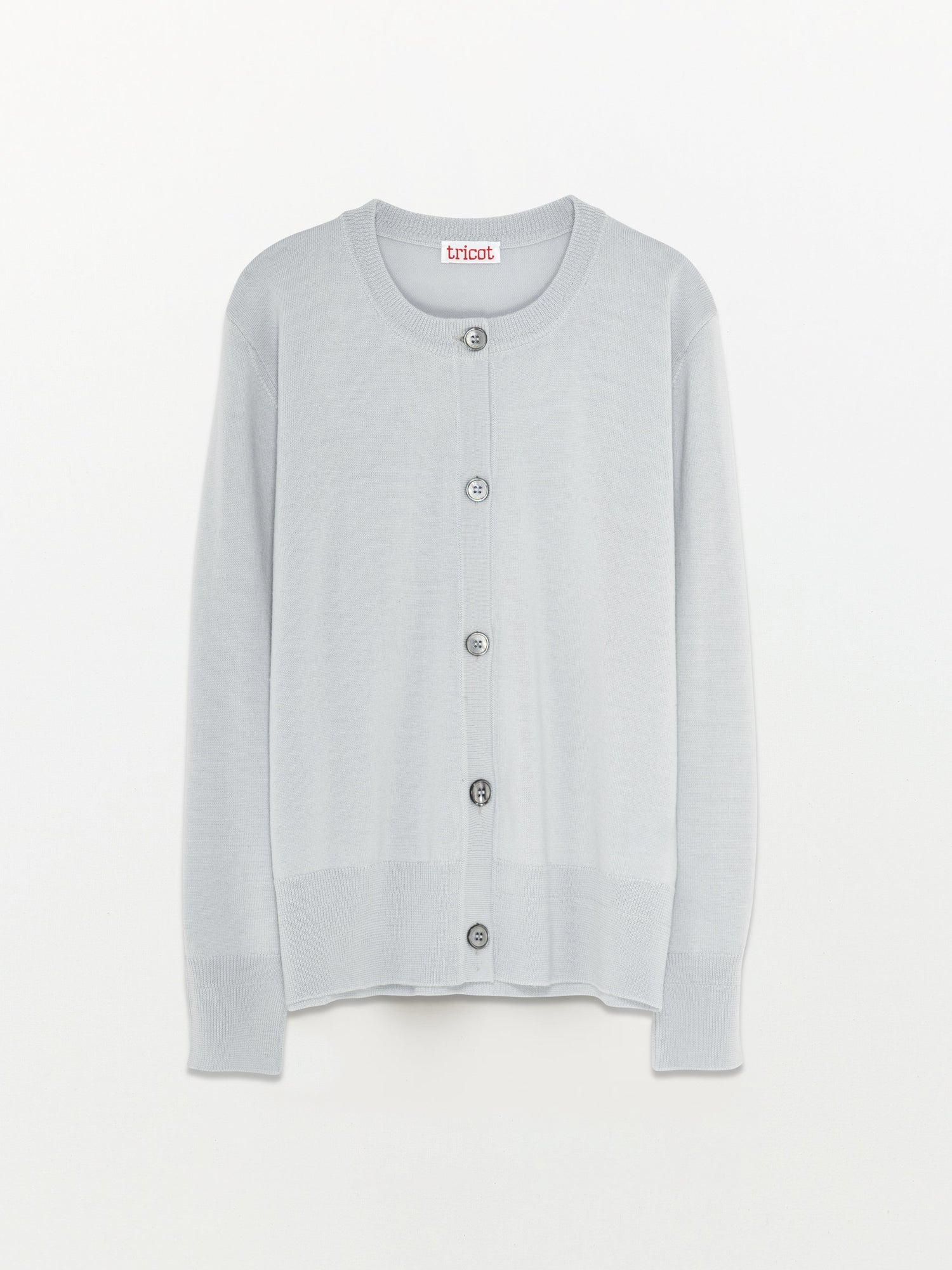 Women’s Sky Blue Extrafine Wool Crop Cardigan