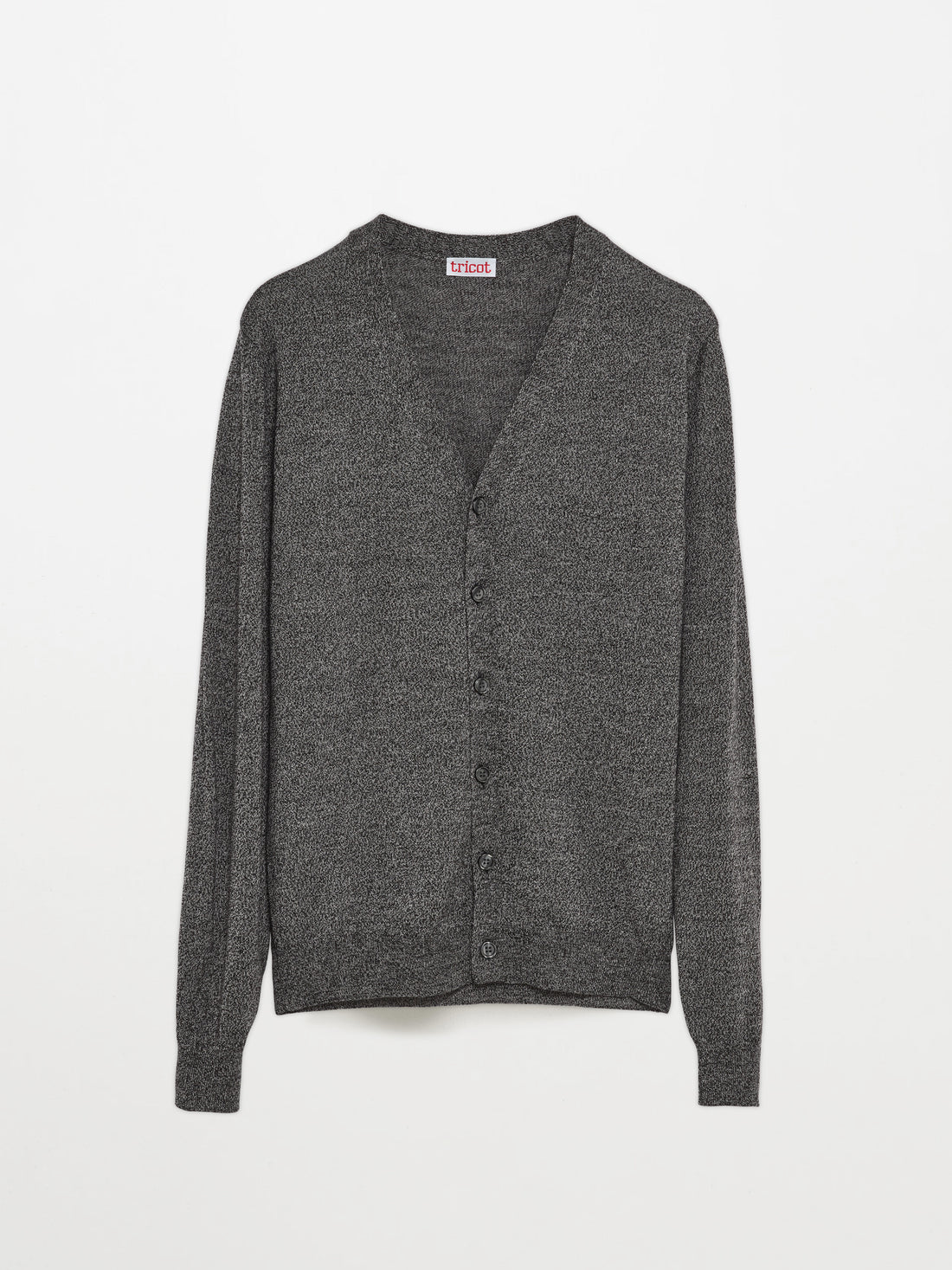 Men’s Heather Grey Extrafine Wool Cardigan