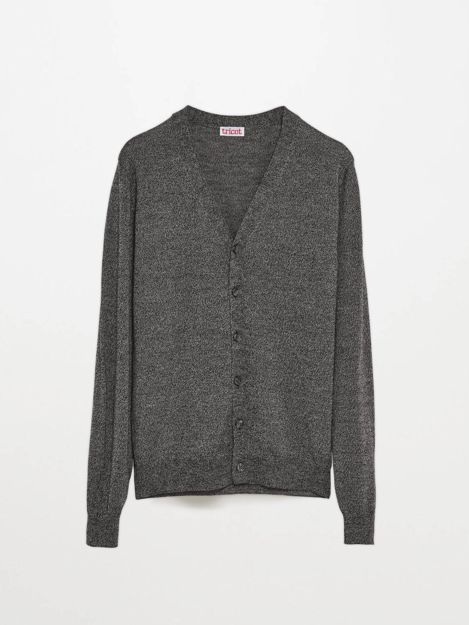 Men’s Heather Grey Extrafine Wool Cardigan