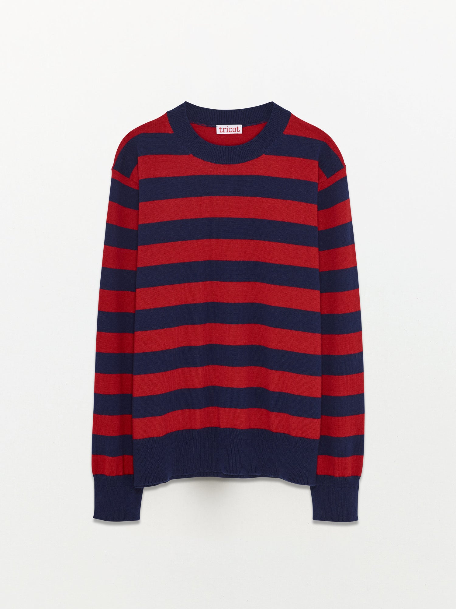 Women’s Navy Recycled Cashmere & Cotton Striped Sweater