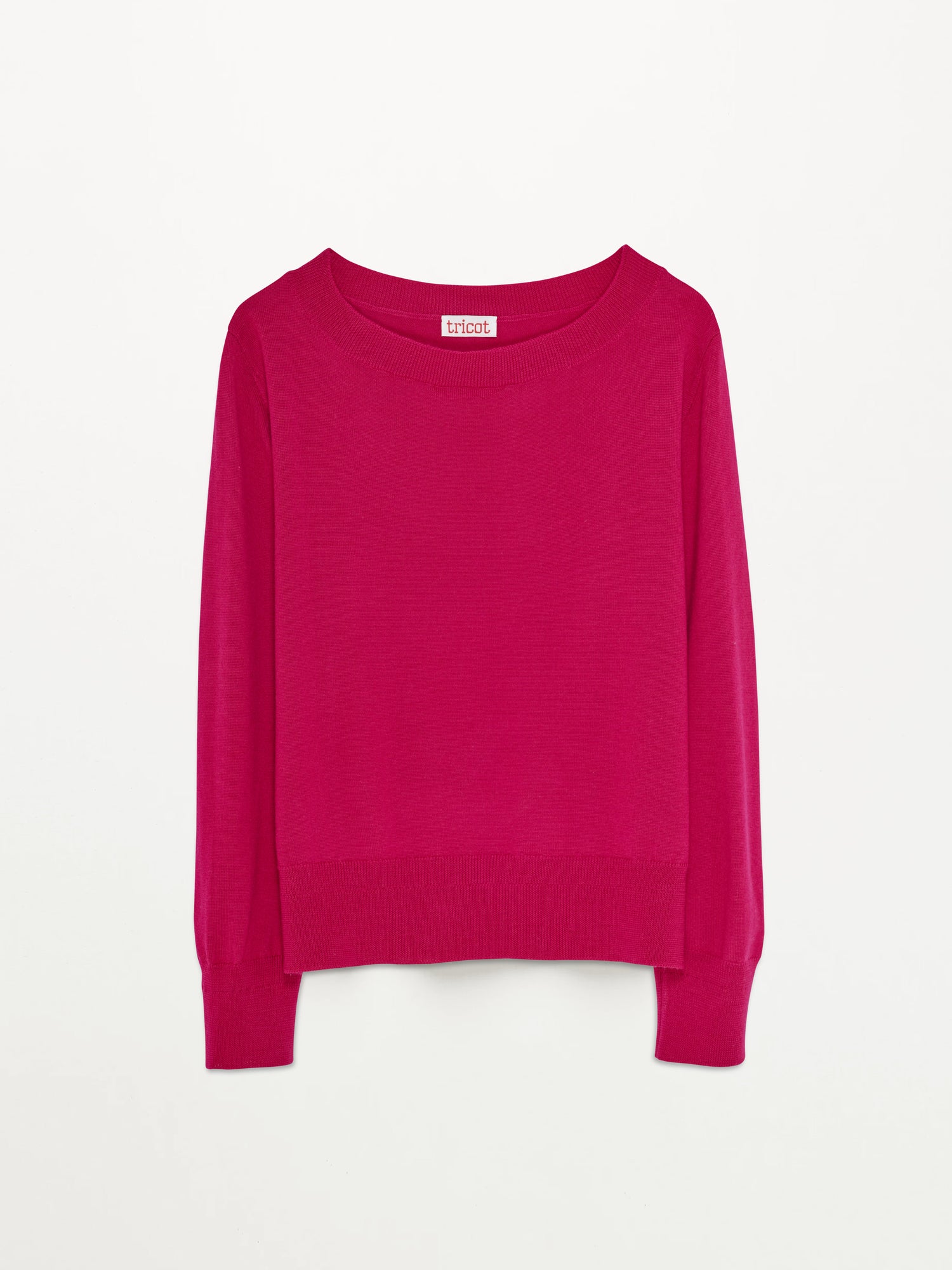 Women’s Red Extrafine Wool Crop Sweater