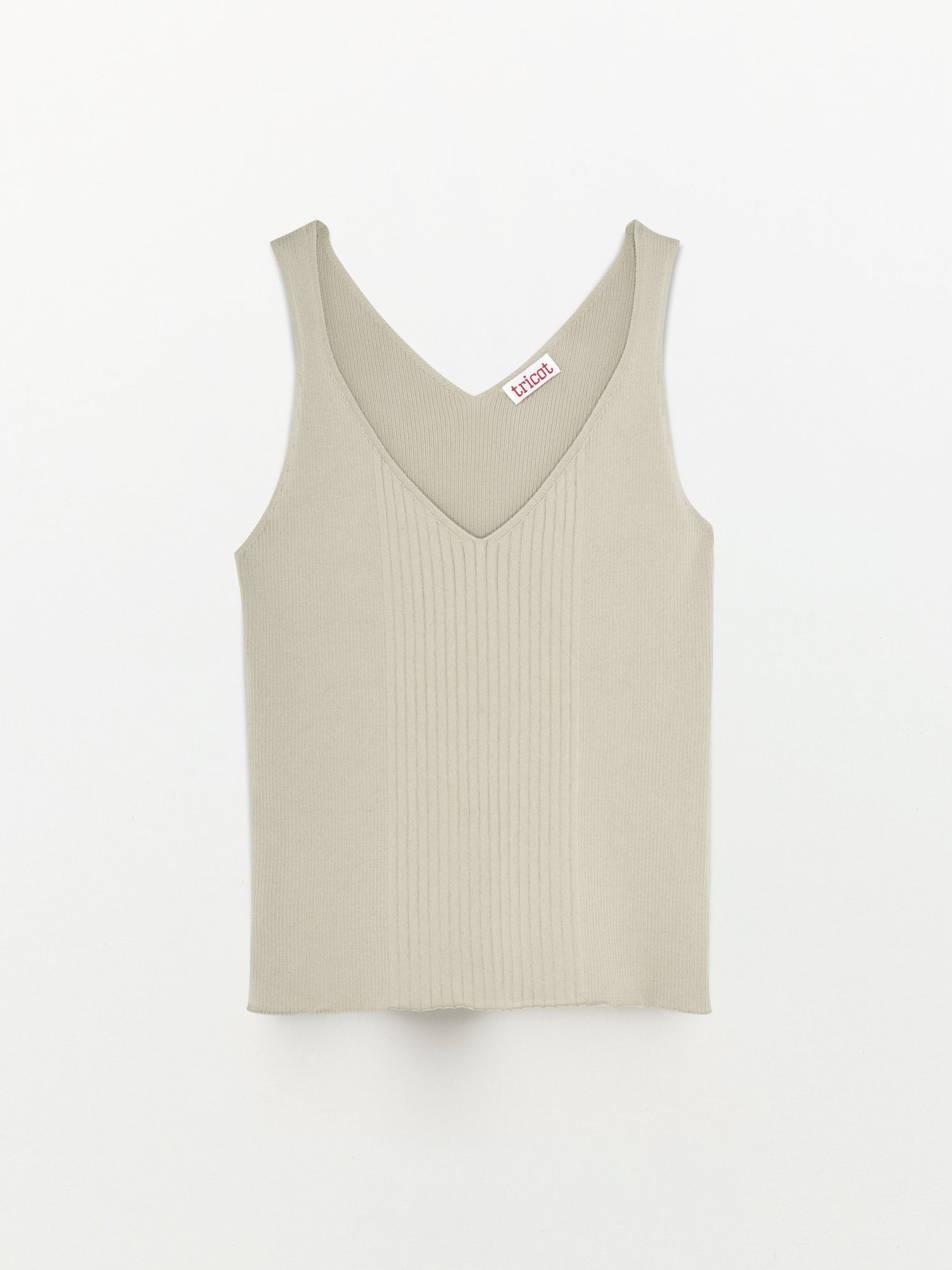 Women’s Grey Pearl Ribbed Organic Cotton Tank Top