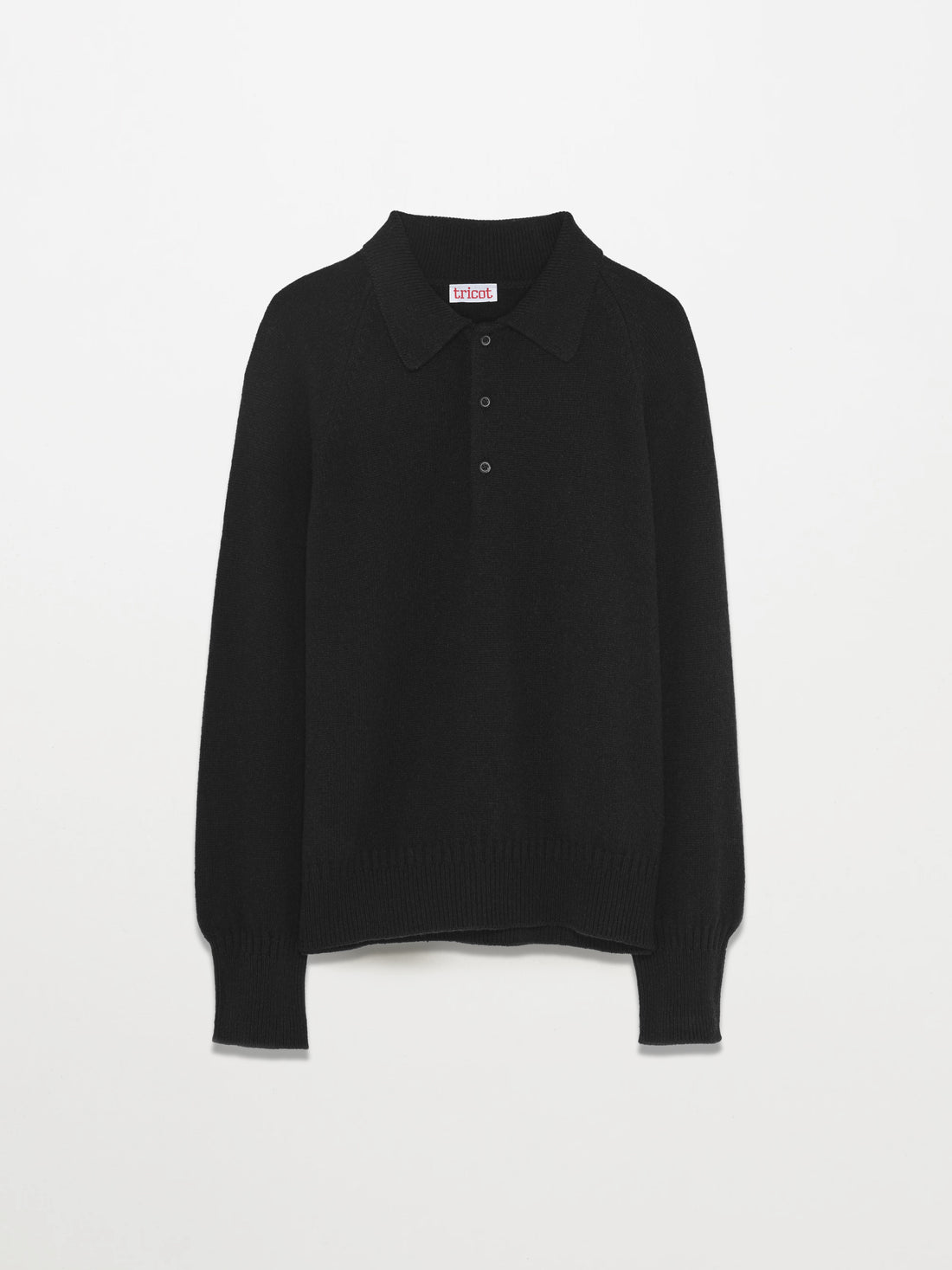 Men’s Black Recycled Cashmere Polo