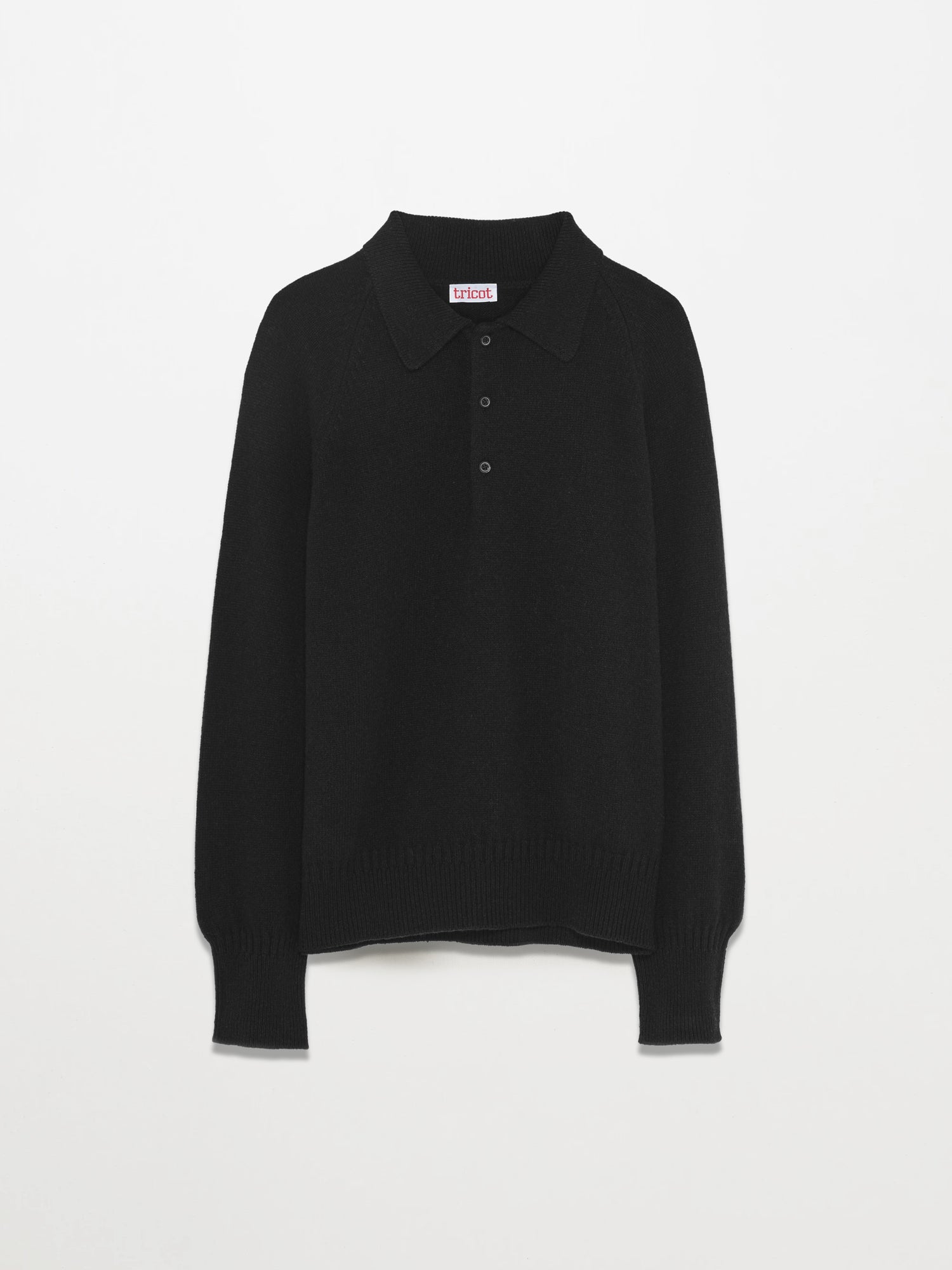 Women’s Black Recycled Cashmere Polo