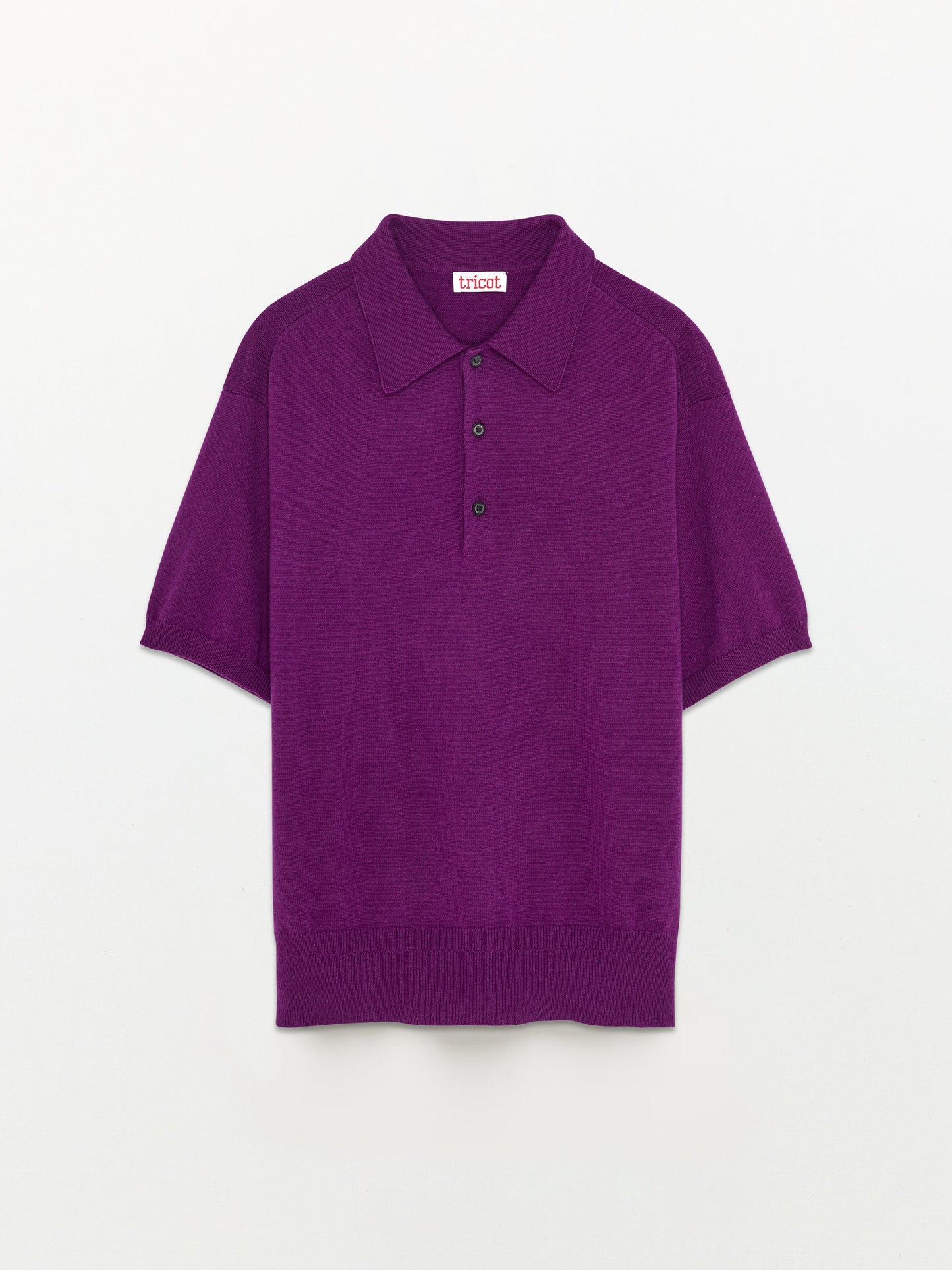 Men’s Magenta Recycled Cashmere & Cotton Polo