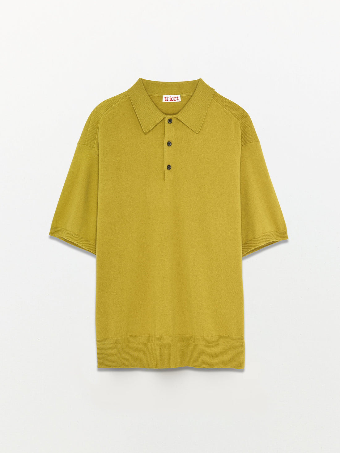 Men’s Yellow Recycled Cashmere & Cotton Polo