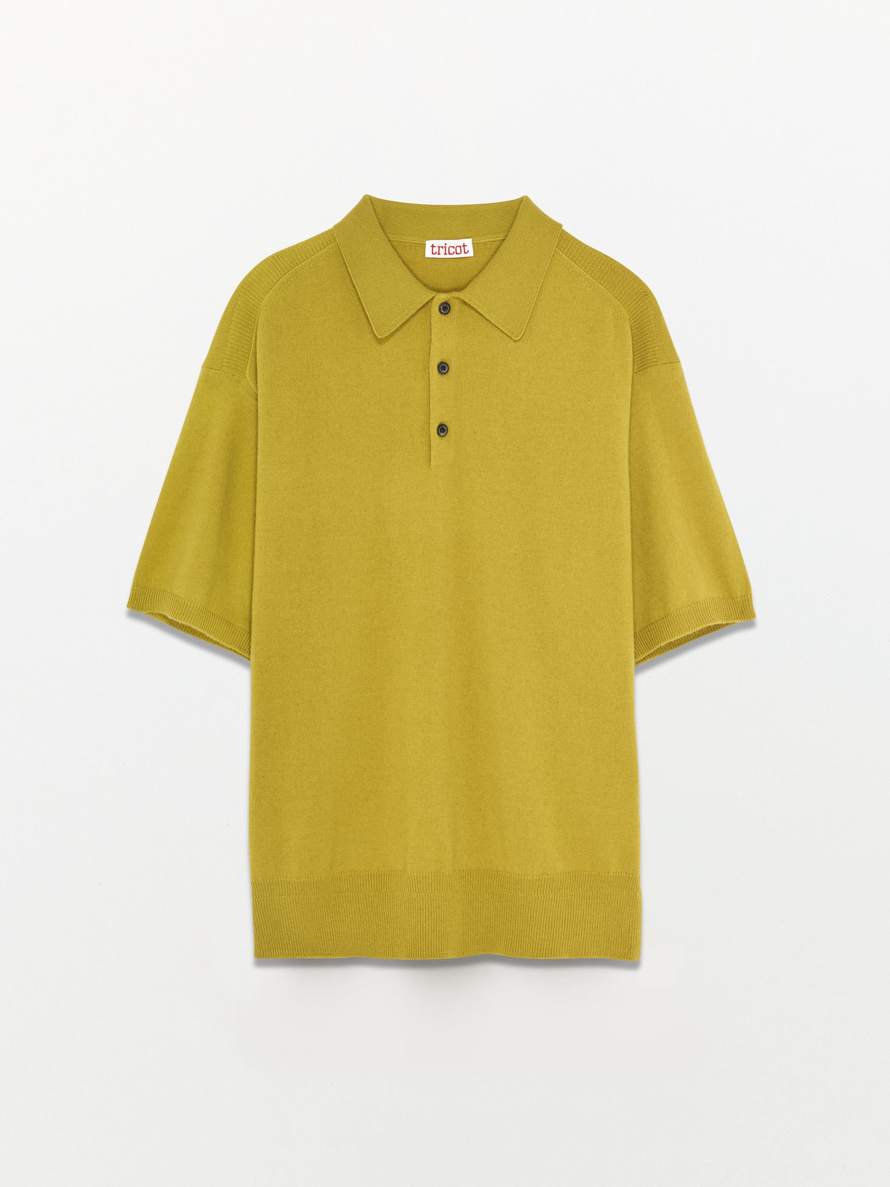 Women’s Yellow Recycled Cashmere & Cotton Polo