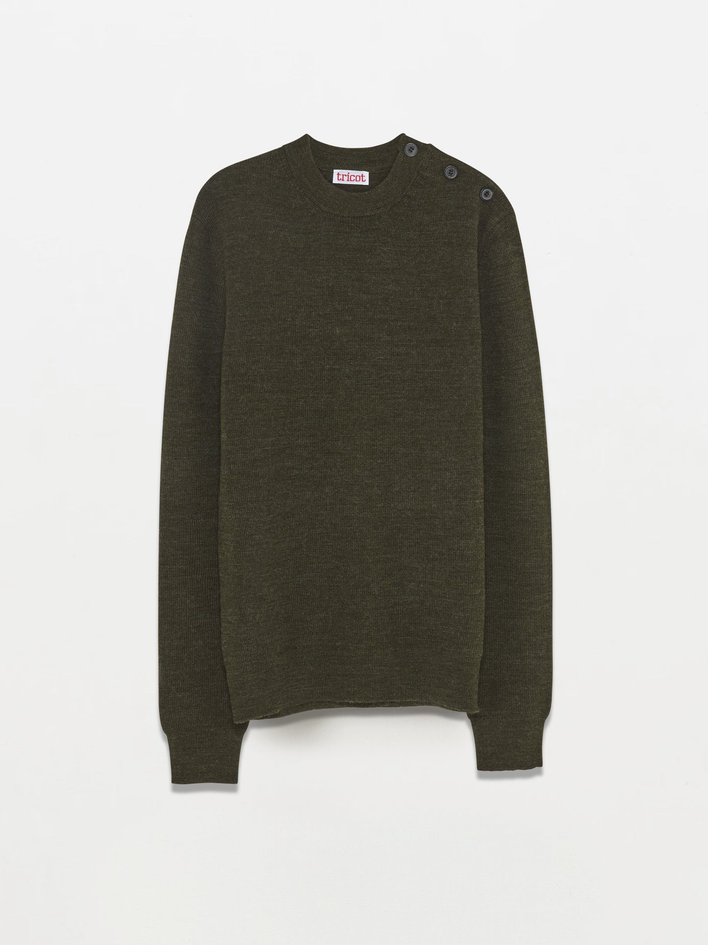 Women’s Khaki Organic Wool Fisherman Sweater