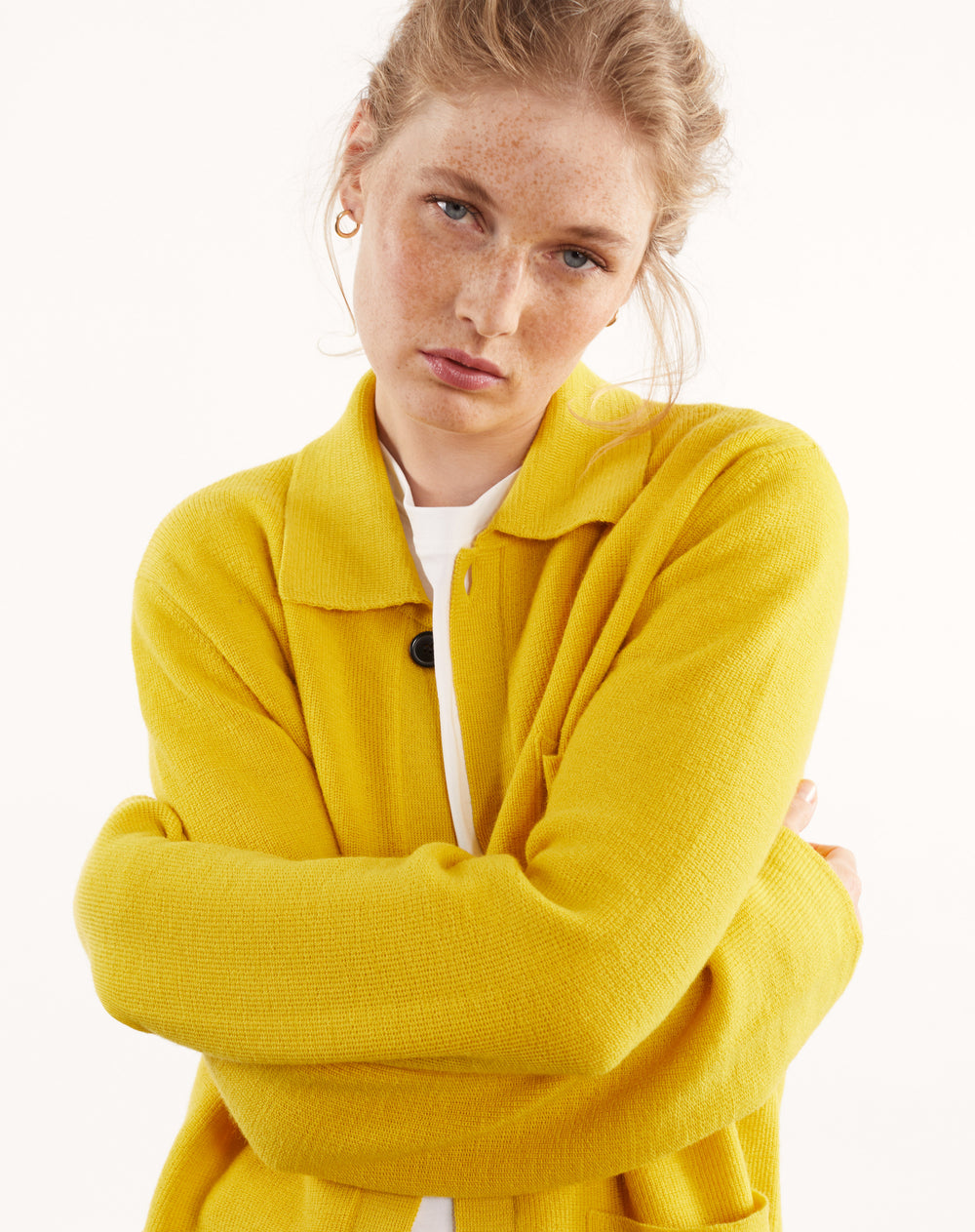 Women’s Yellow Organic Wool Worker Jacket