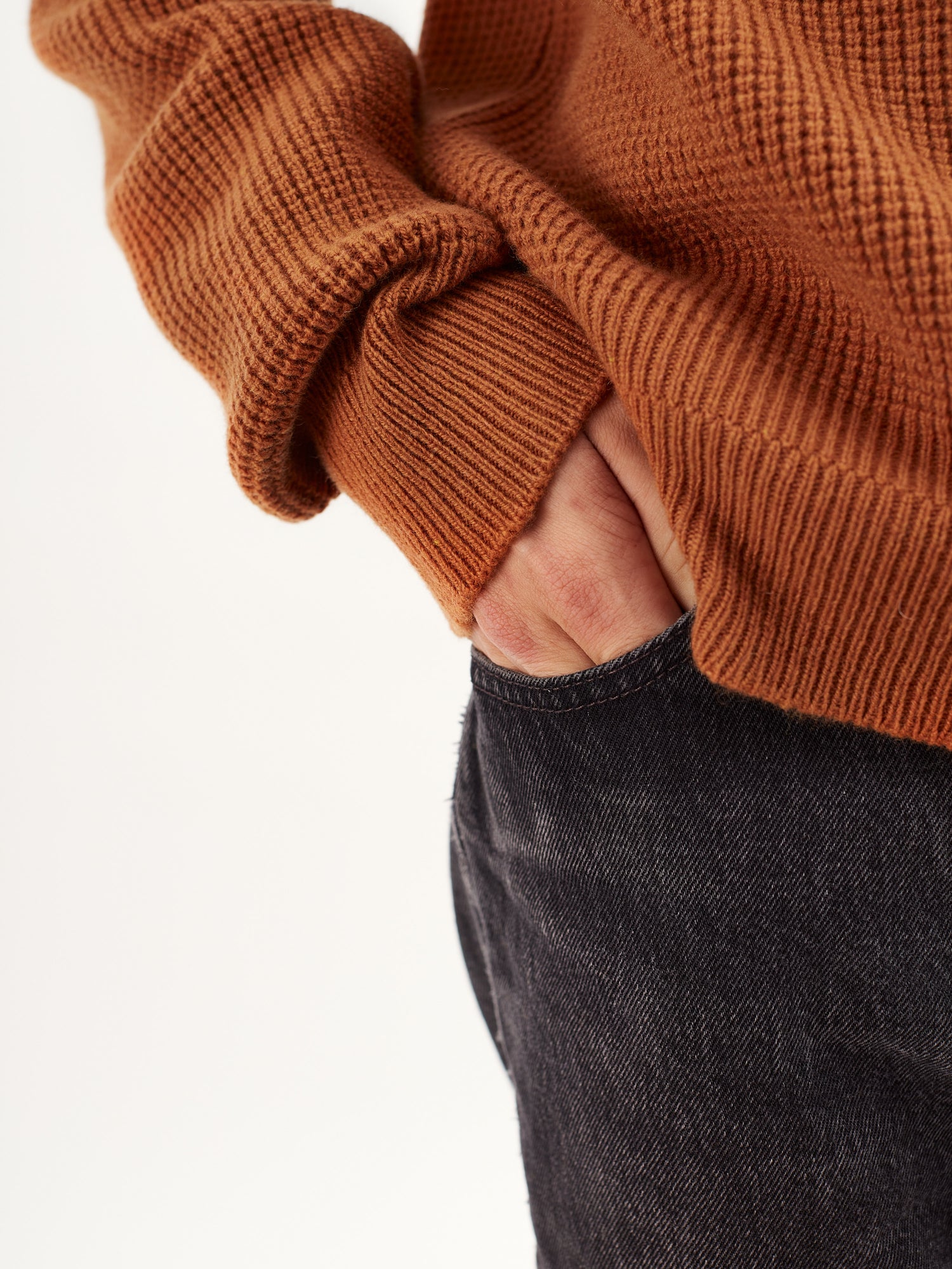 Men’s Ocher Recycled Cashmere & Wool Crewneck