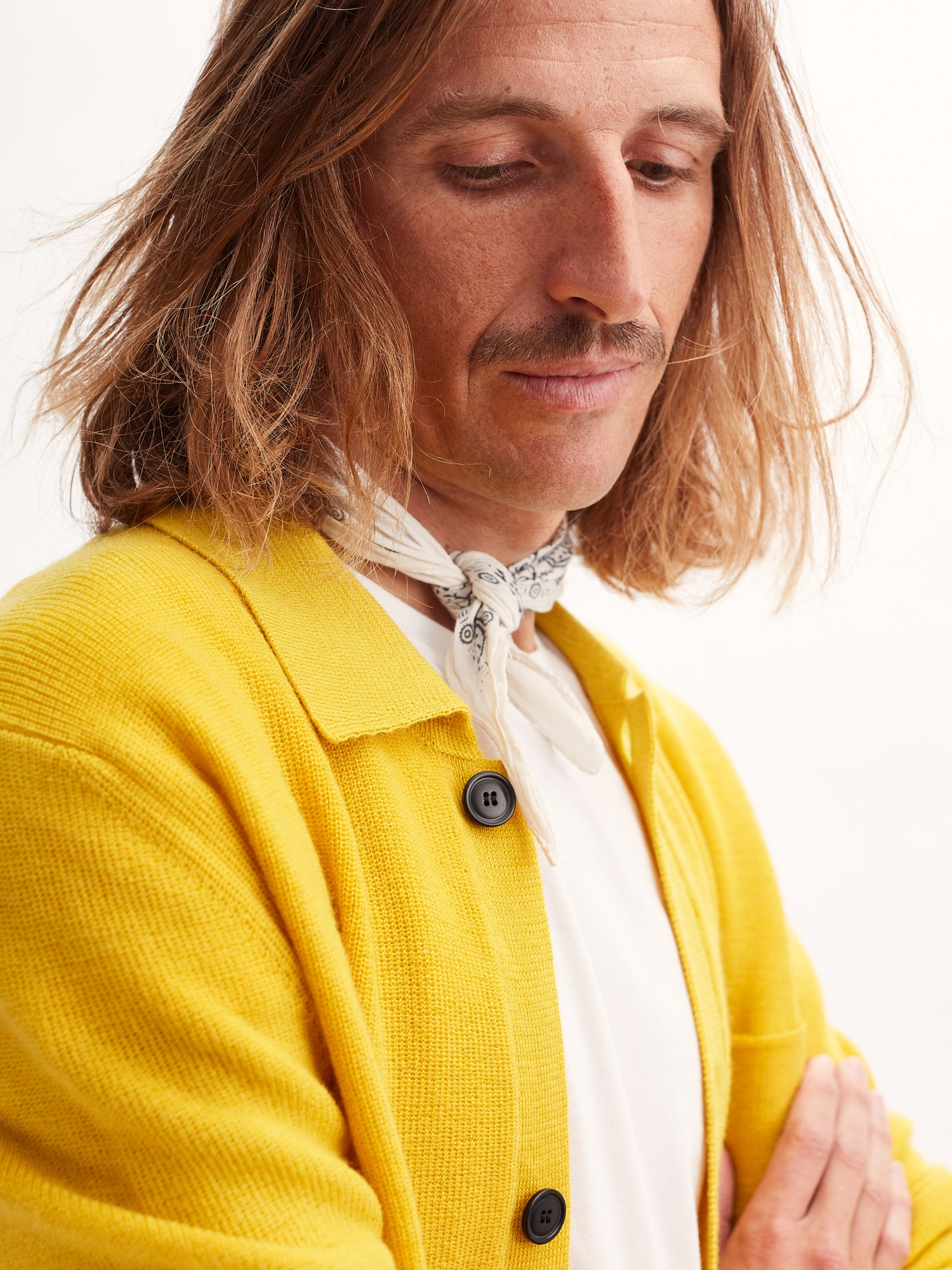 Men’s Yellow Organic Wool Worker Jacket