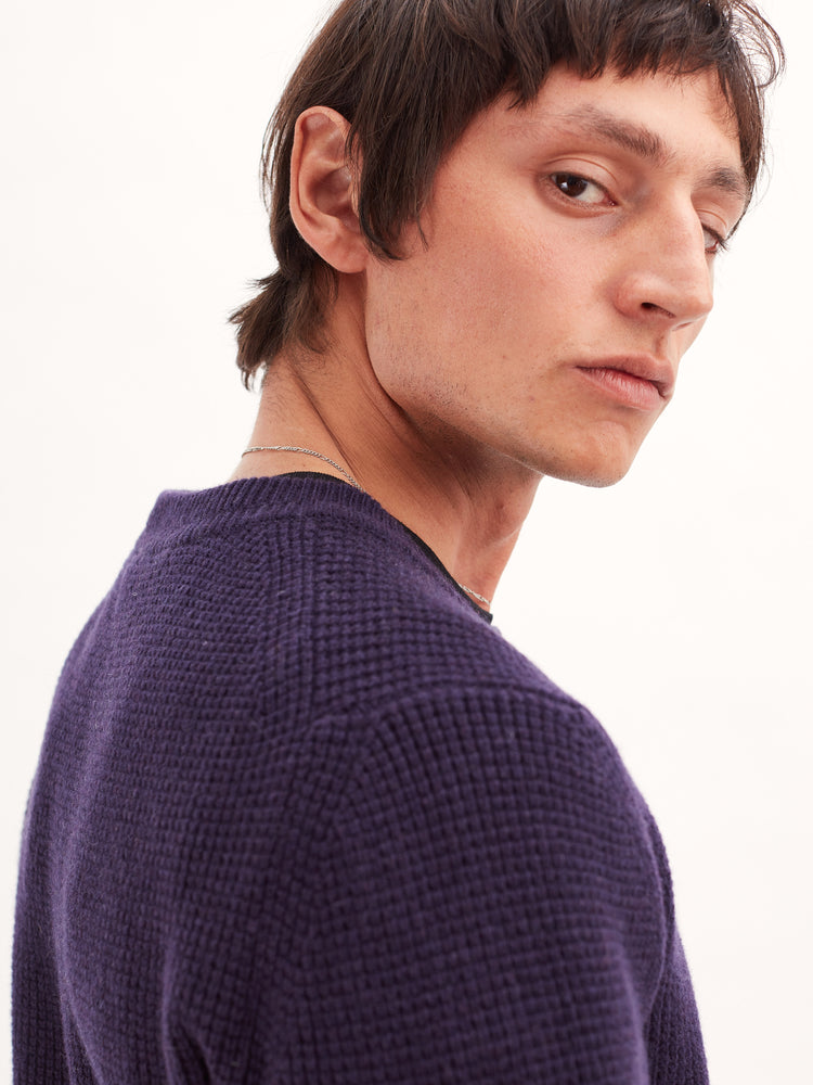 Men’s Prune Recycled Cashmere & Wool Crewneck