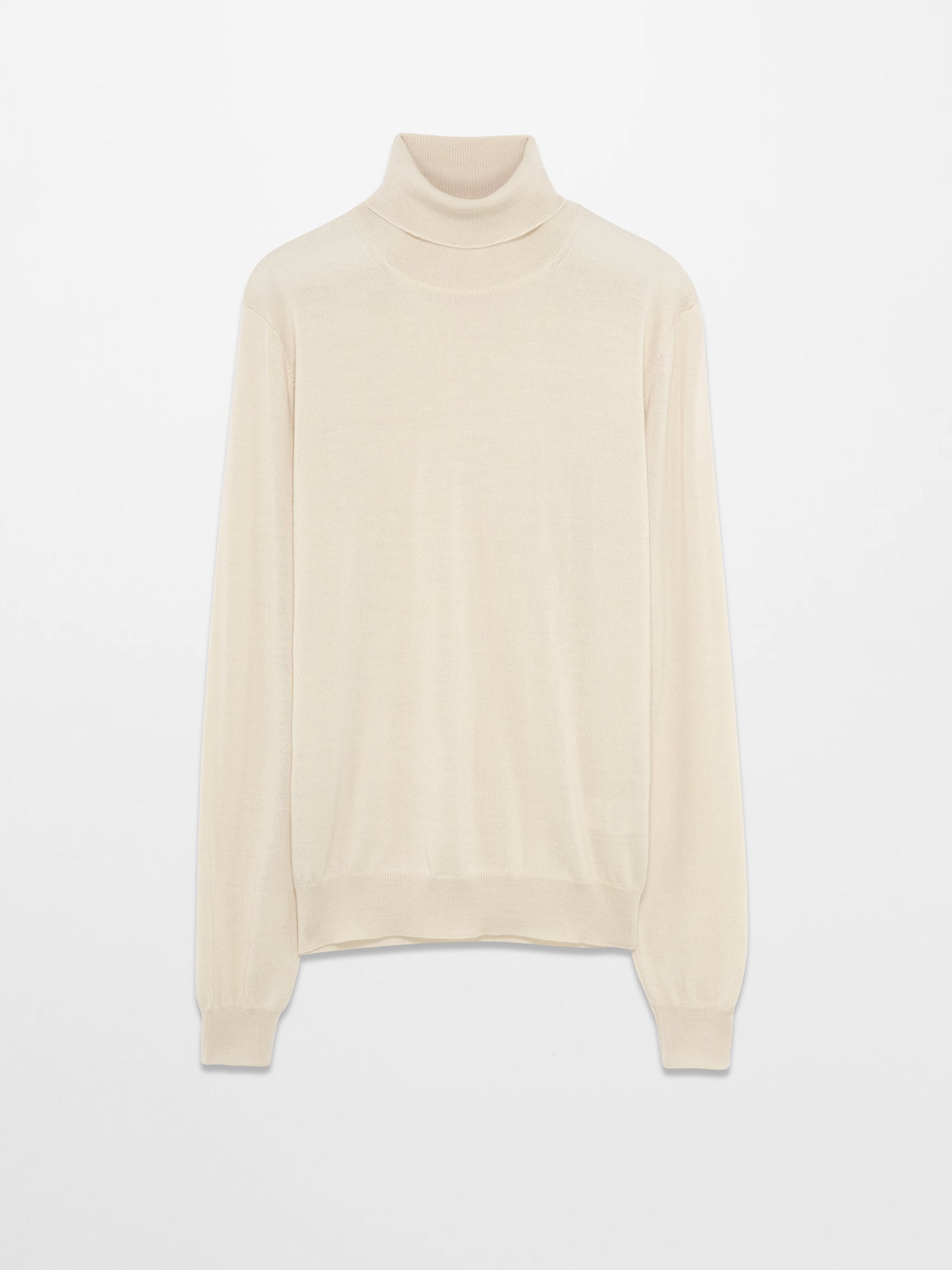 Men’s Off White Extrafine Wool Turtleneck