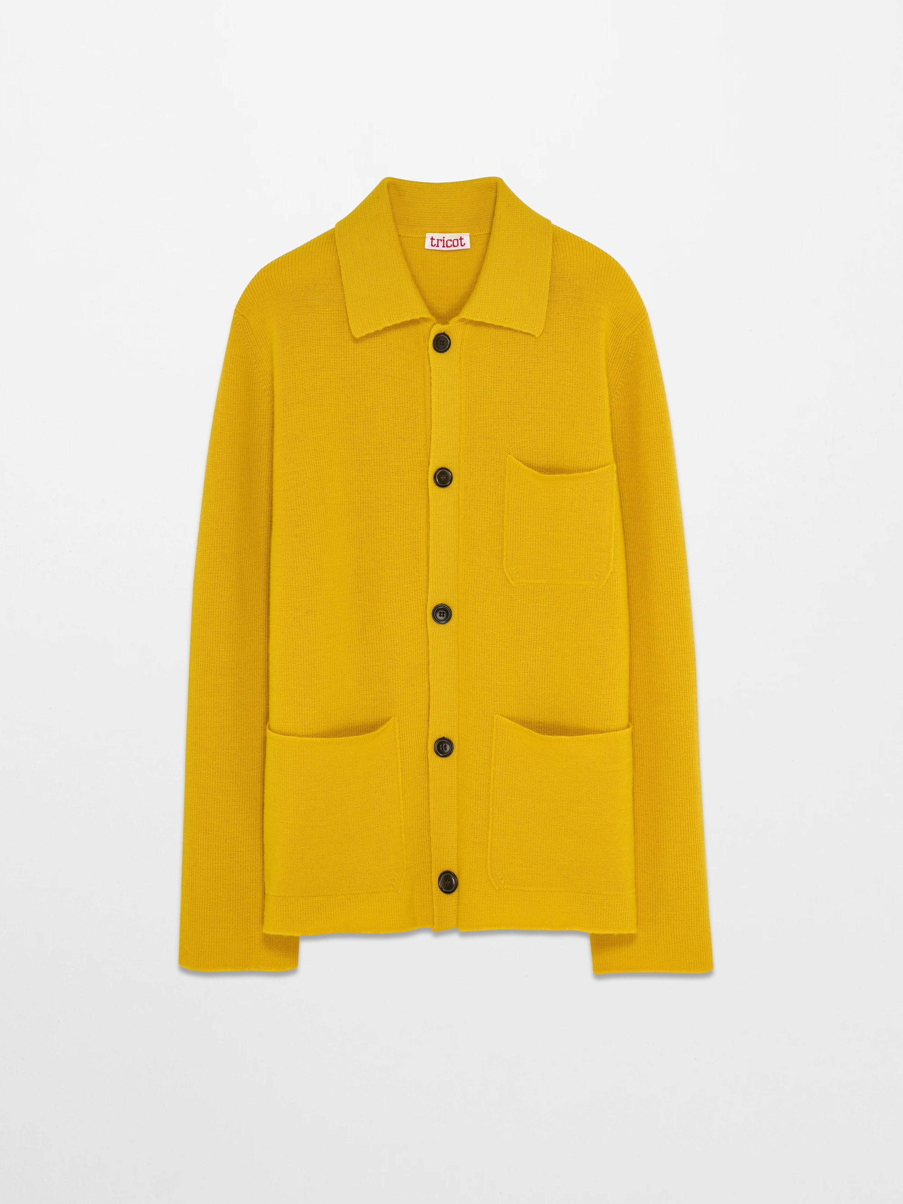 Men’s Yellow Organic Wool Worker Jacket